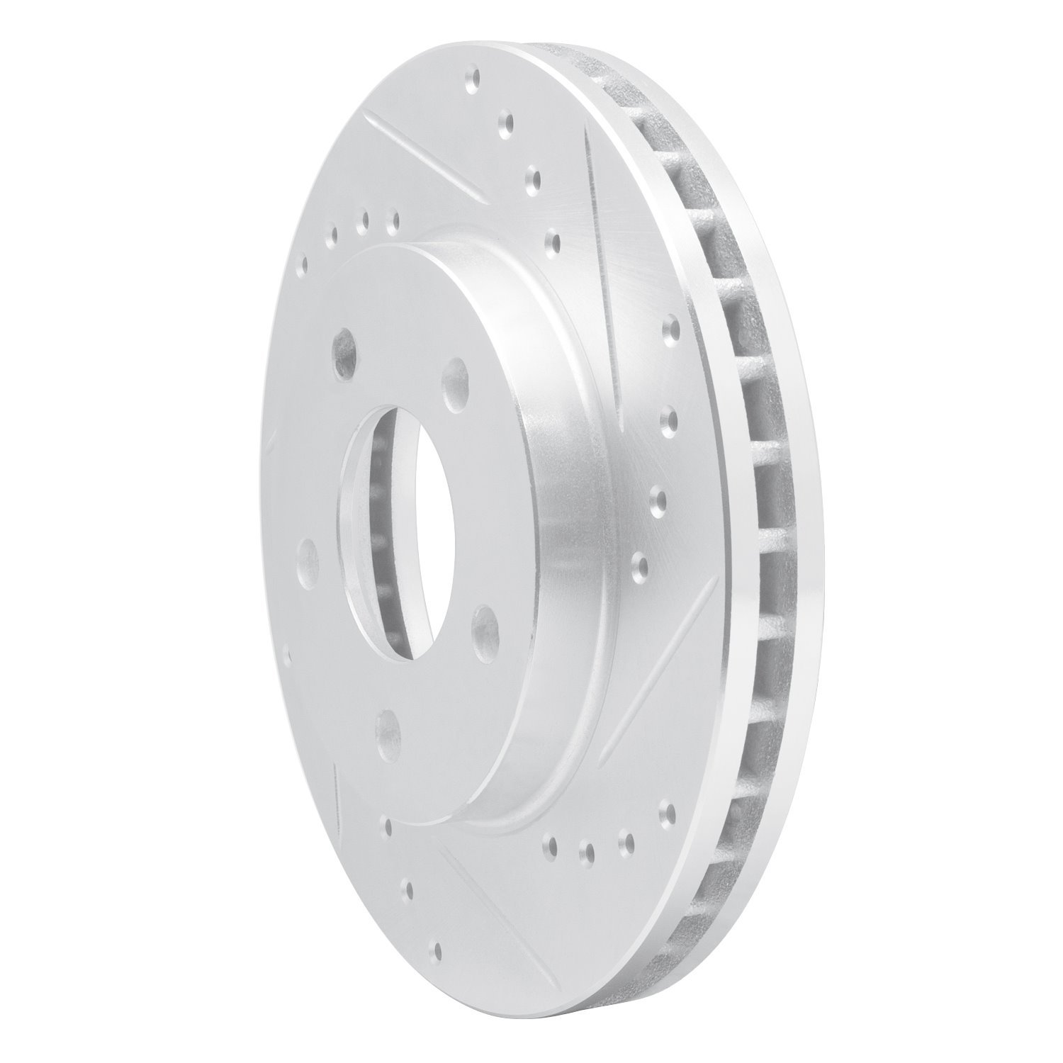 631-45021R Drilled/Slotted Brake Rotor [Silver], 2001-2007 GM, Position: Front Right