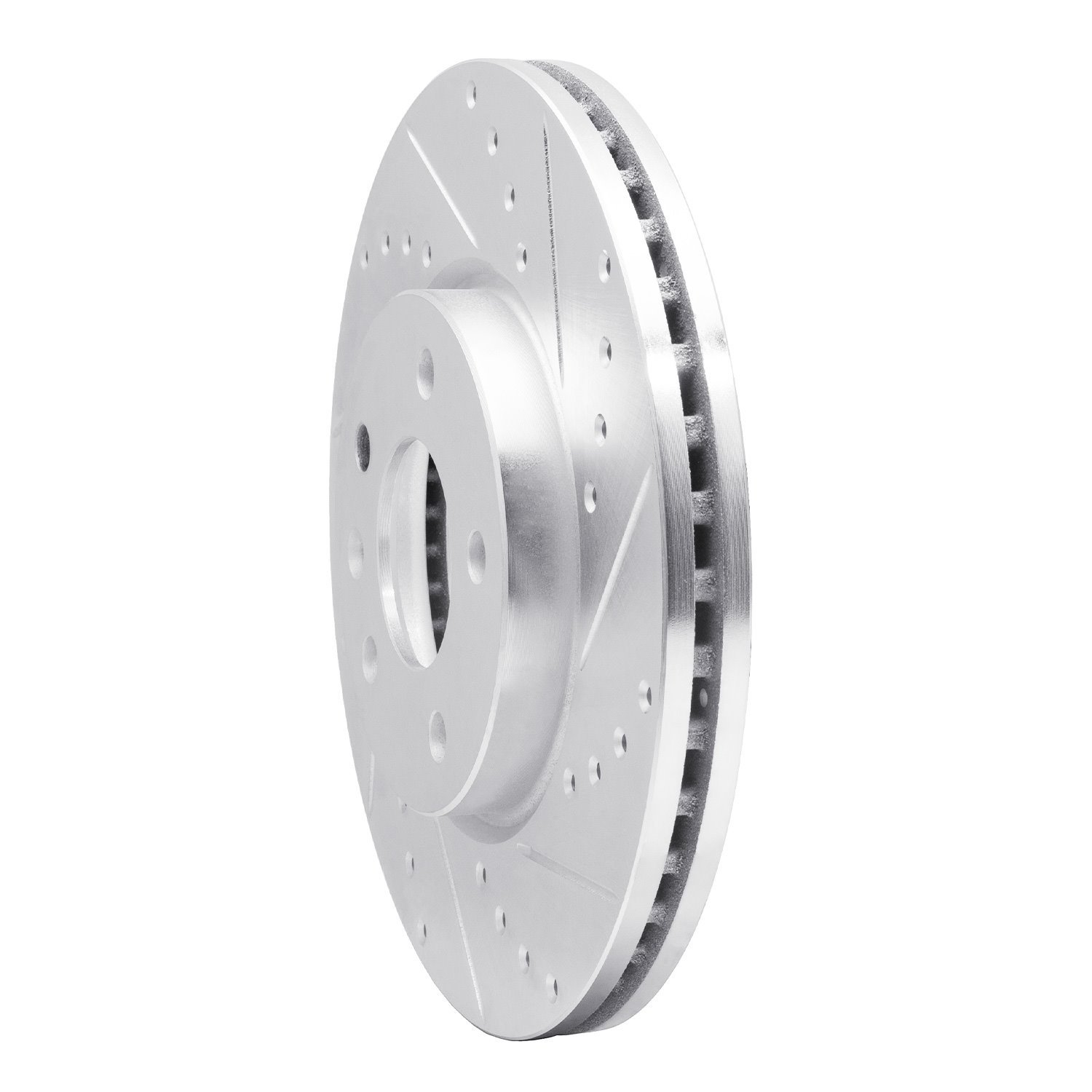 631-45045R Drilled/Slotted Brake Rotor [Silver], Fits Select GM, Position: Front Right