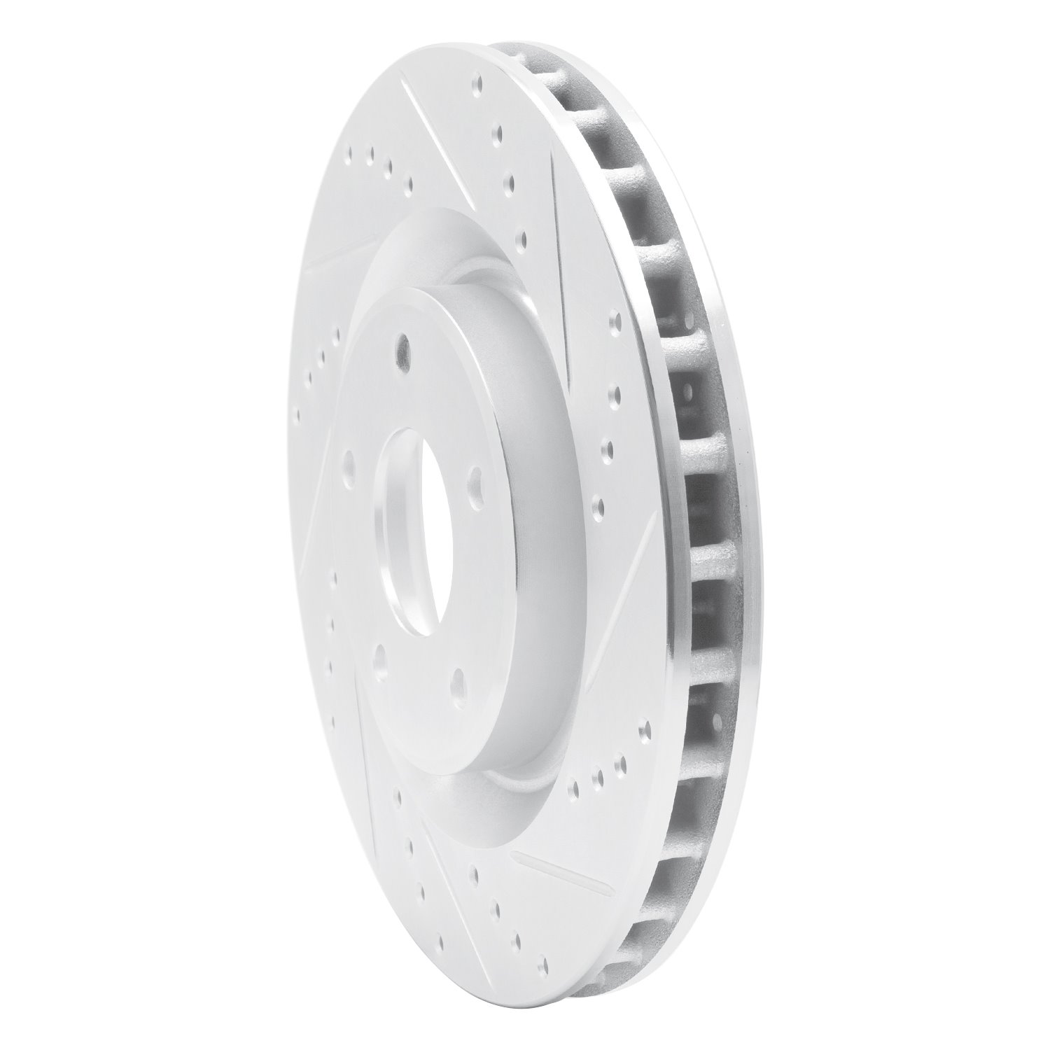 631-46018R Drilled/Slotted Brake Rotor [Silver], 2005-2013 GM, Position: Front Right