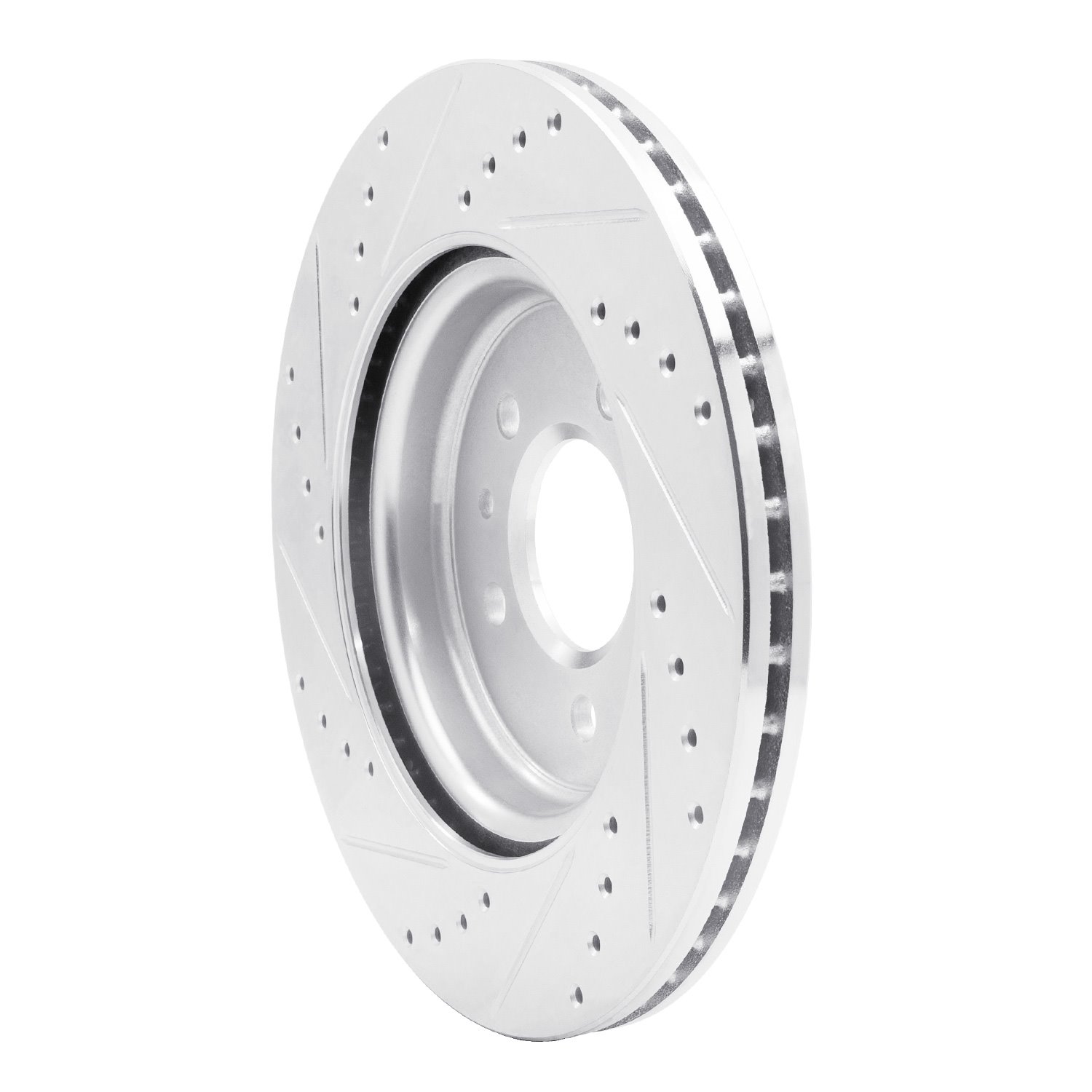 631-46041R Drilled/Slotted Brake Rotor [Silver], 2016-2020 GM, Position: Rear Right