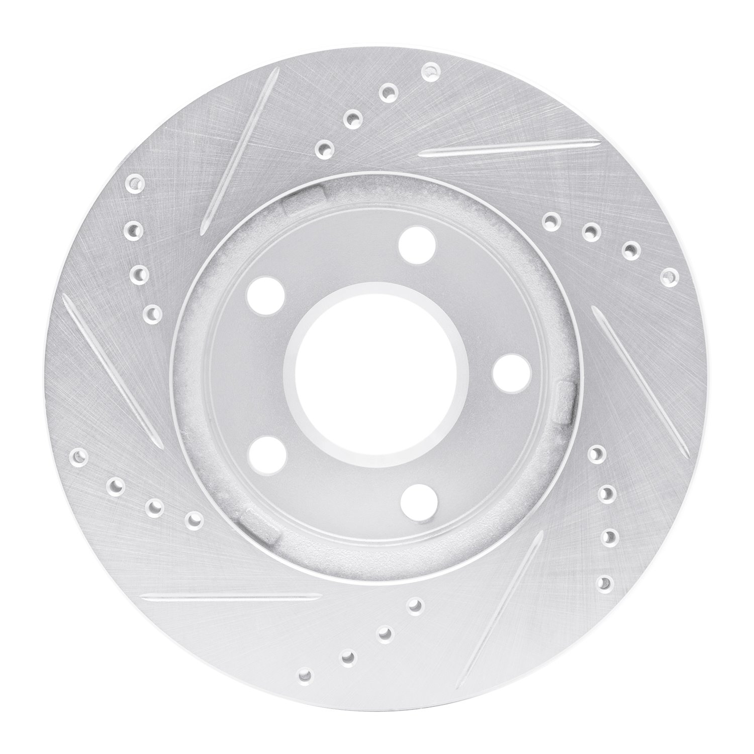 631-47028R Drilled/Slotted Brake Rotor [Silver], 1997-2005 GM, Position: Front Right