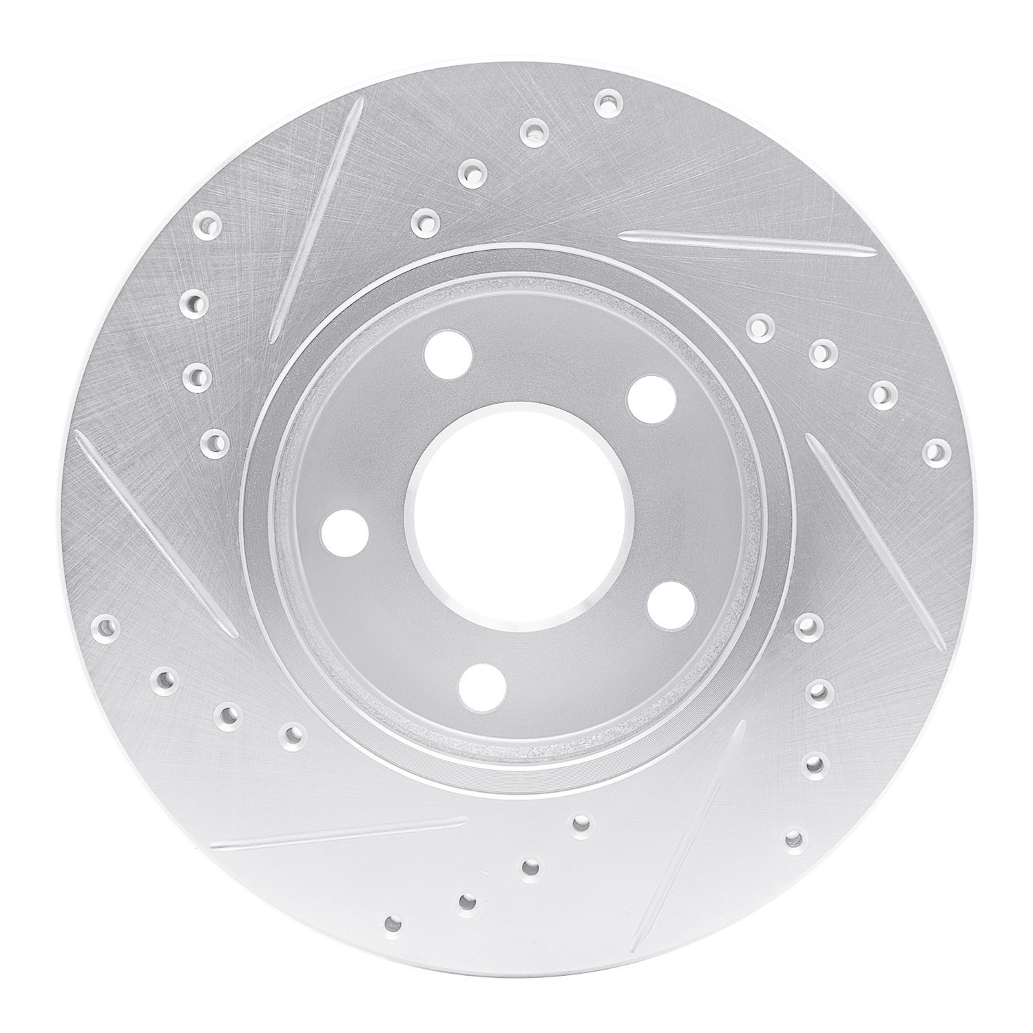 631-47031R Drilled/Slotted Brake Rotor [Silver], 2004-2008 GM, Position: Front Right