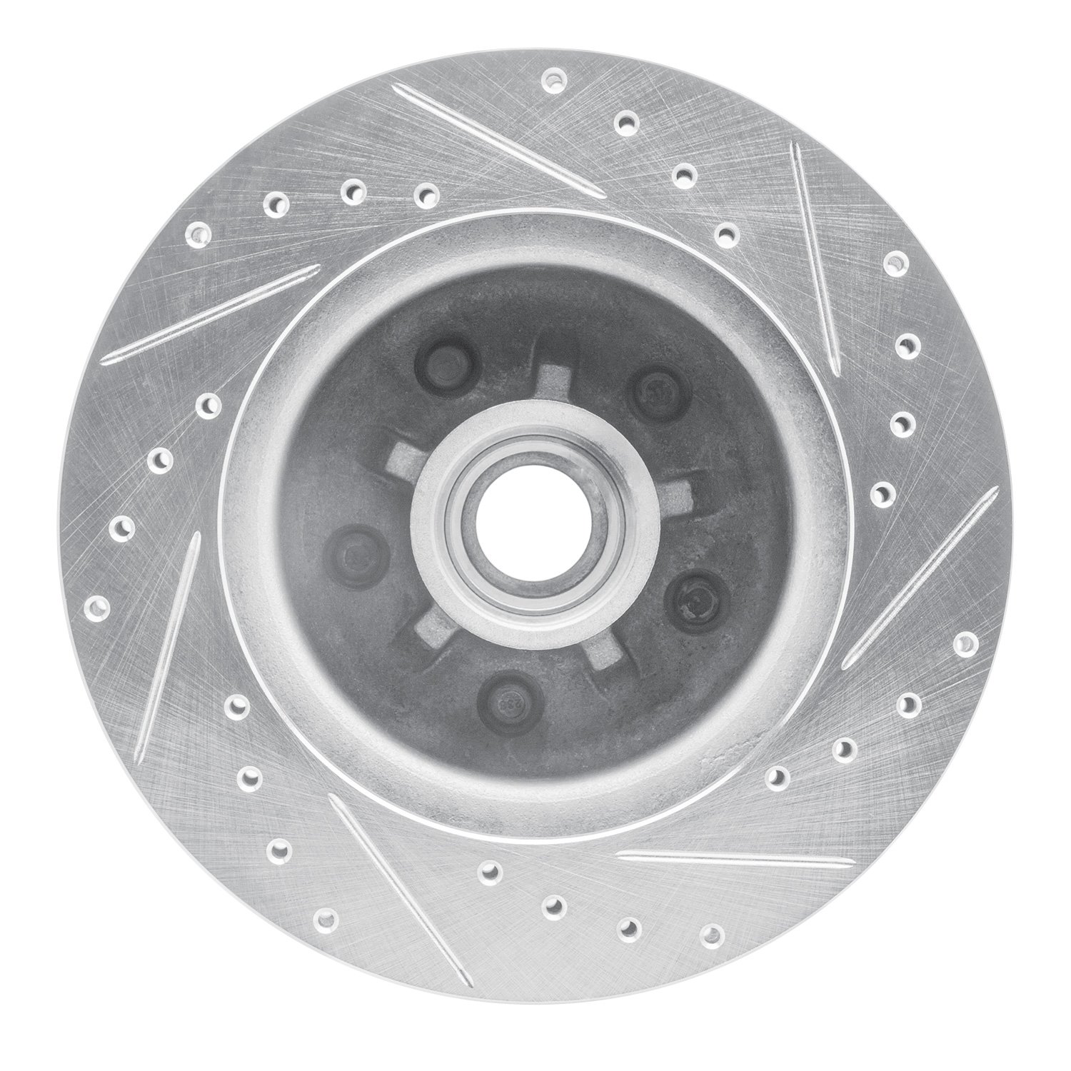 Drilled/Slotted Brake Rotor [Silver], 1985-1992 GM
