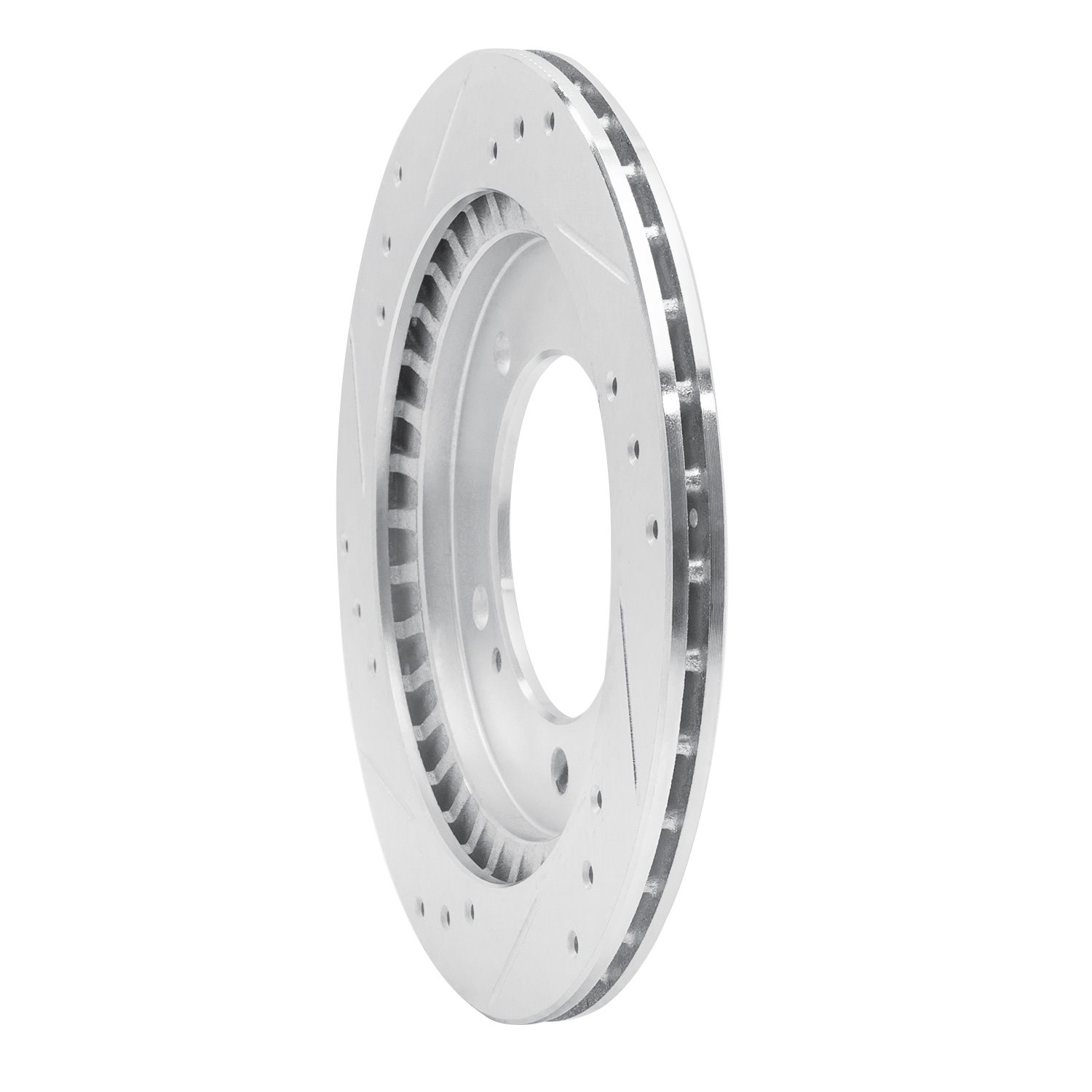 631-47060R Drilled/Slotted Brake Rotor [Silver], 1999-2004 Multiple Makes/Models, Position: Front Right