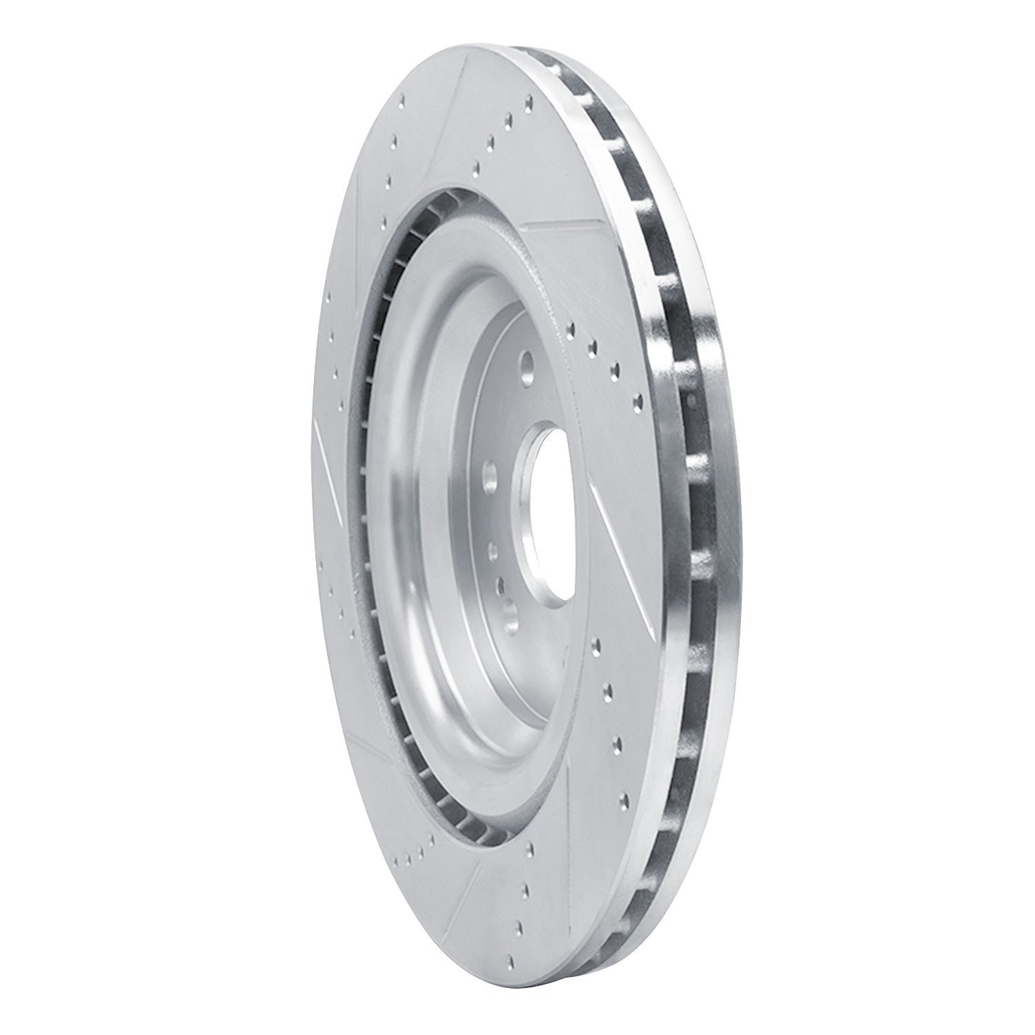631-47079R Drilled/Slotted Brake Rotor [Silver], 2015-2020 GM, Position: Front Right