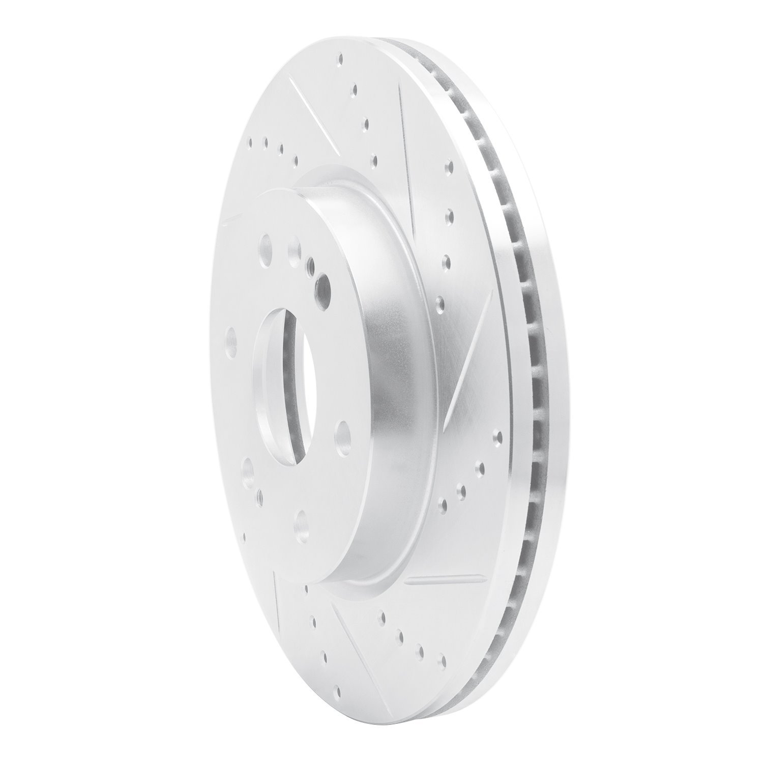 631-47080R Drilled/Slotted Brake Rotor [Silver], Fits Select GM, Position: Front Right