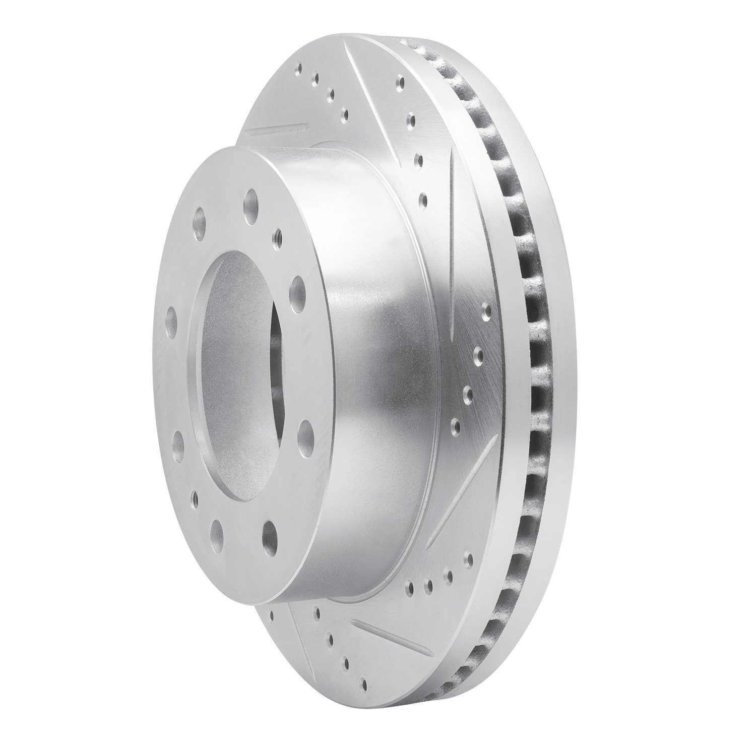 631-48051R Drilled/Slotted Brake Rotor [Silver], Fits Select GM, Position: Front Right,Fr Right