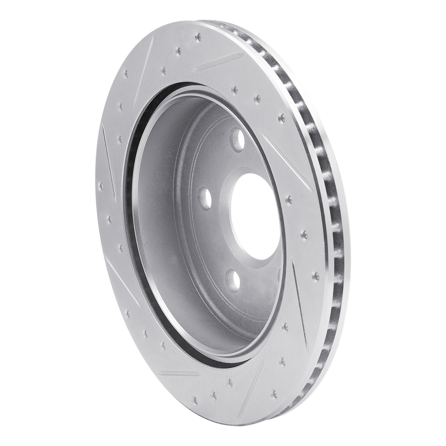 631-52020R Drilled/Slotted Brake Rotor [Silver], 2008-2009 GM, Position: Rear Right
