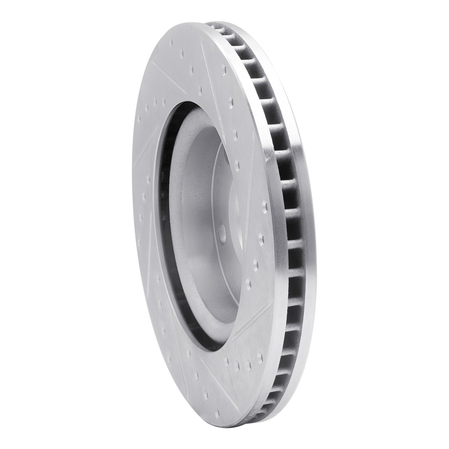 631-52021L Drilled/Slotted Brake Rotor [Silver], 2008-2009 GM, Position: Front Left