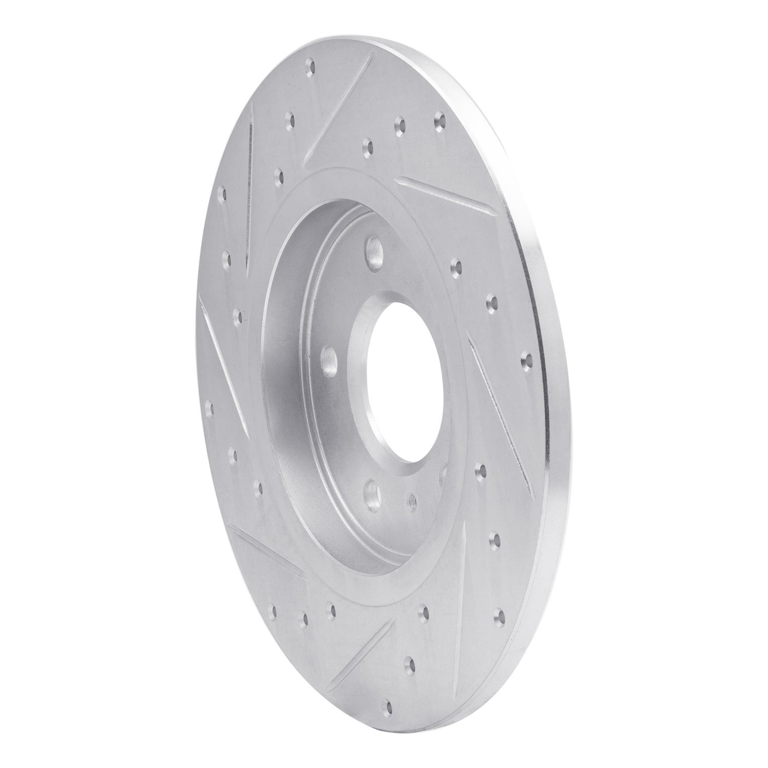 631-52025R Drilled/Slotted Brake Rotor [Silver], 2005-2005 GM, Position: Rear Right