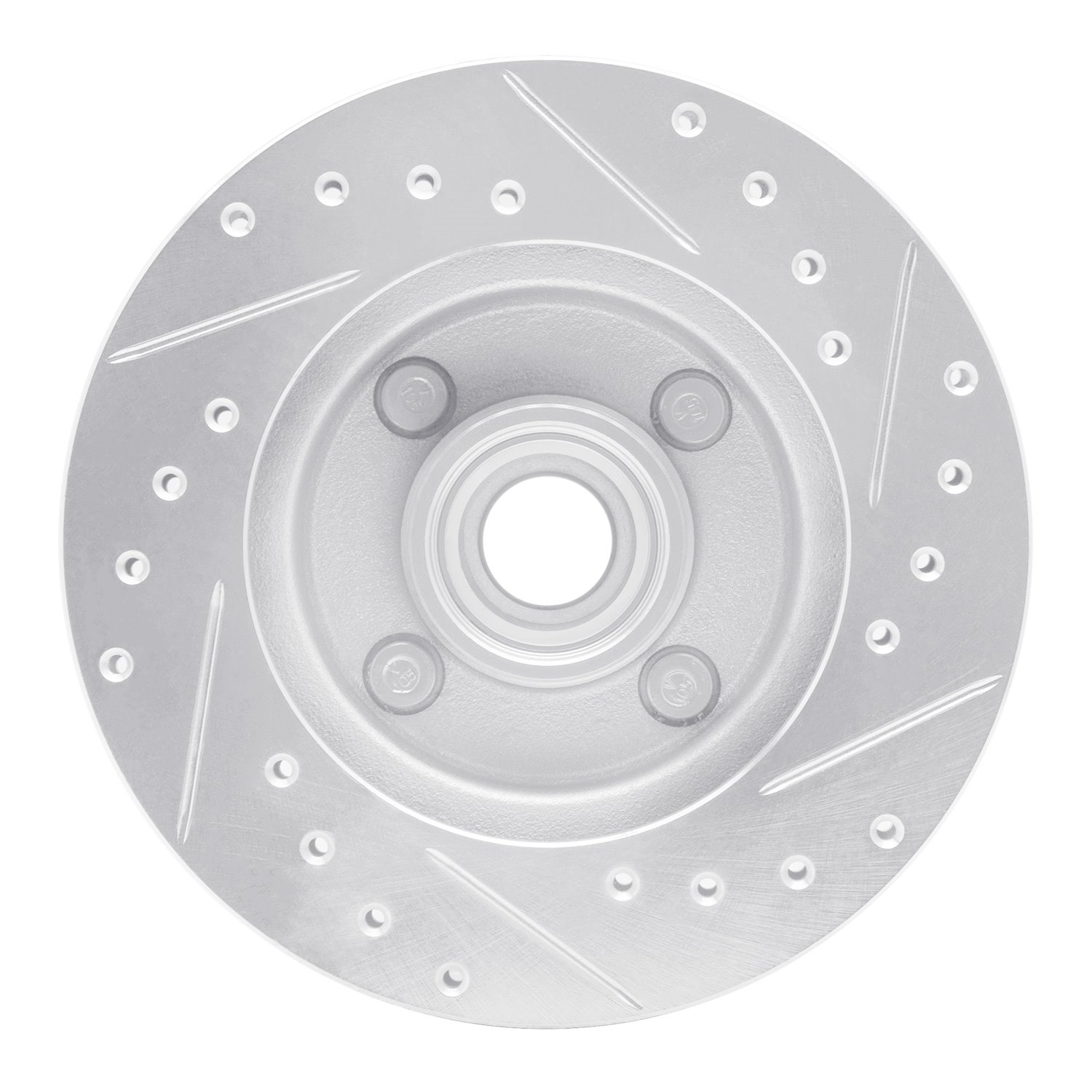 631-54015L Drilled/Slotted Brake Rotor [Silver], 1978-1993 Ford/Lincoln/Mercury/Mazda, Position: Front Left