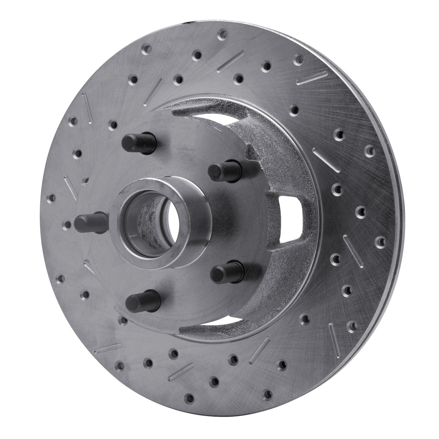 Drilled/Slotted Brake Rotor [Silver], 1965-1967