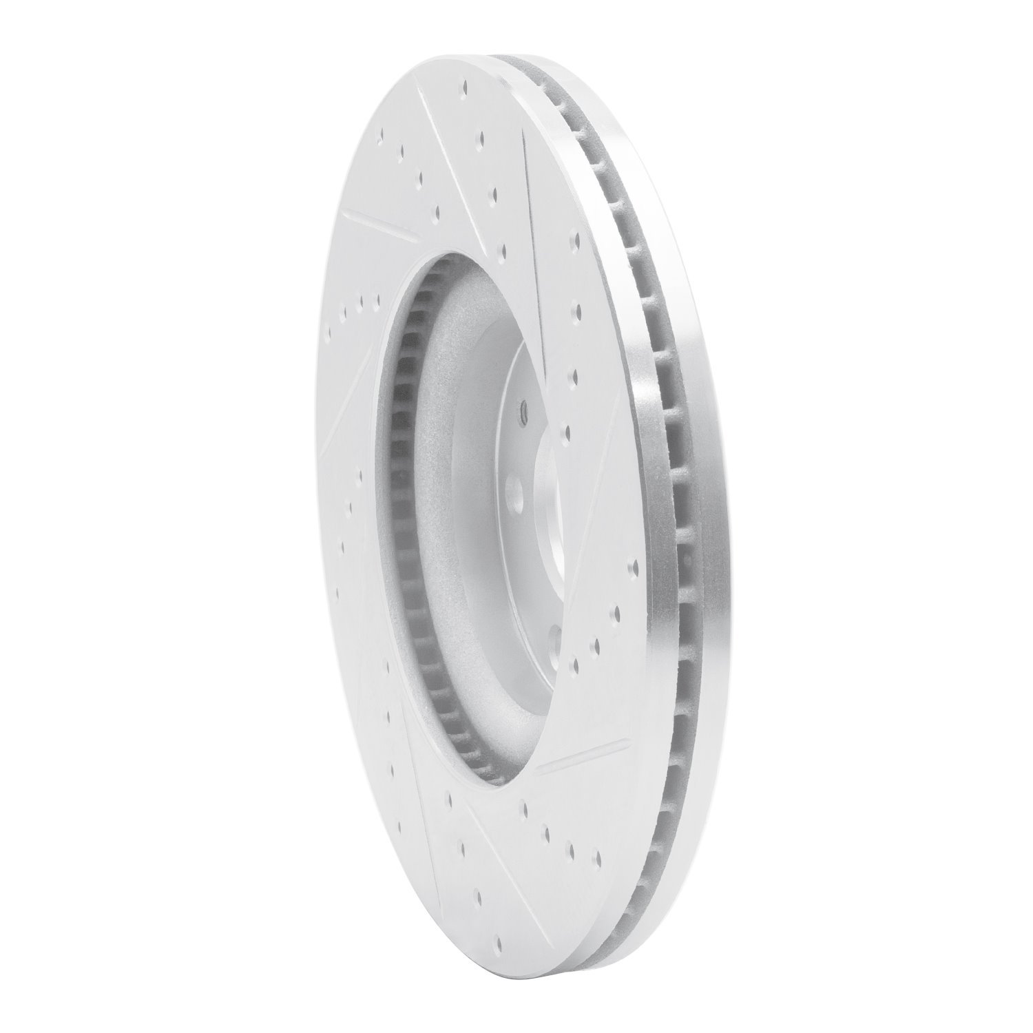 631-54073L Drilled/Slotted Brake Rotor [Silver], 2013-2020 Ford/Lincoln/Mercury/Mazda, Position: Front Left