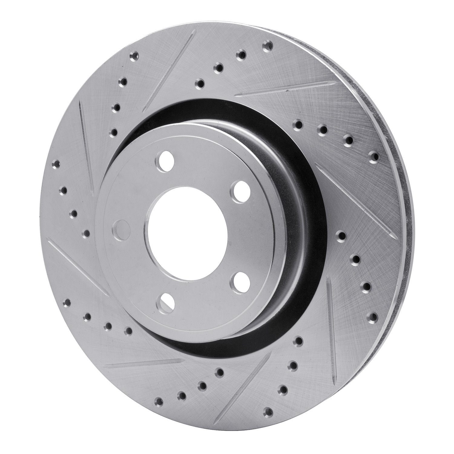 631-54077L Drilled/Slotted Brake Rotor [Silver], 2015-2020 Ford/Lincoln/Mercury/Mazda, Position: Front Left