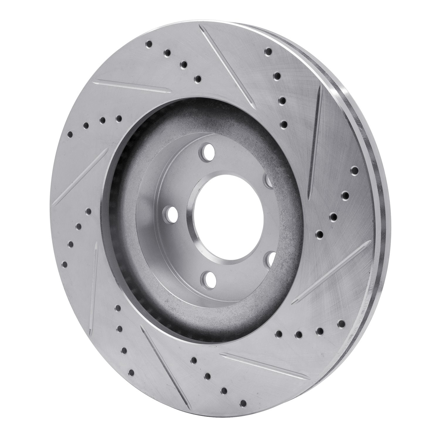 Drilled/Slotted Brake Rotor [Silver], 2007-2015