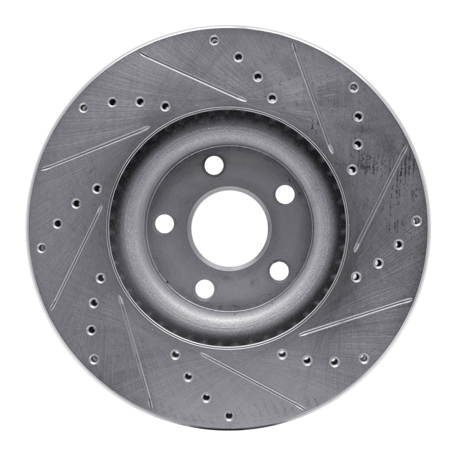 631-54095L Drilled/Slotted Brake Rotor [Silver], 2015-2020 Ford/Lincoln/Mercury/Mazda, Position: Front Left