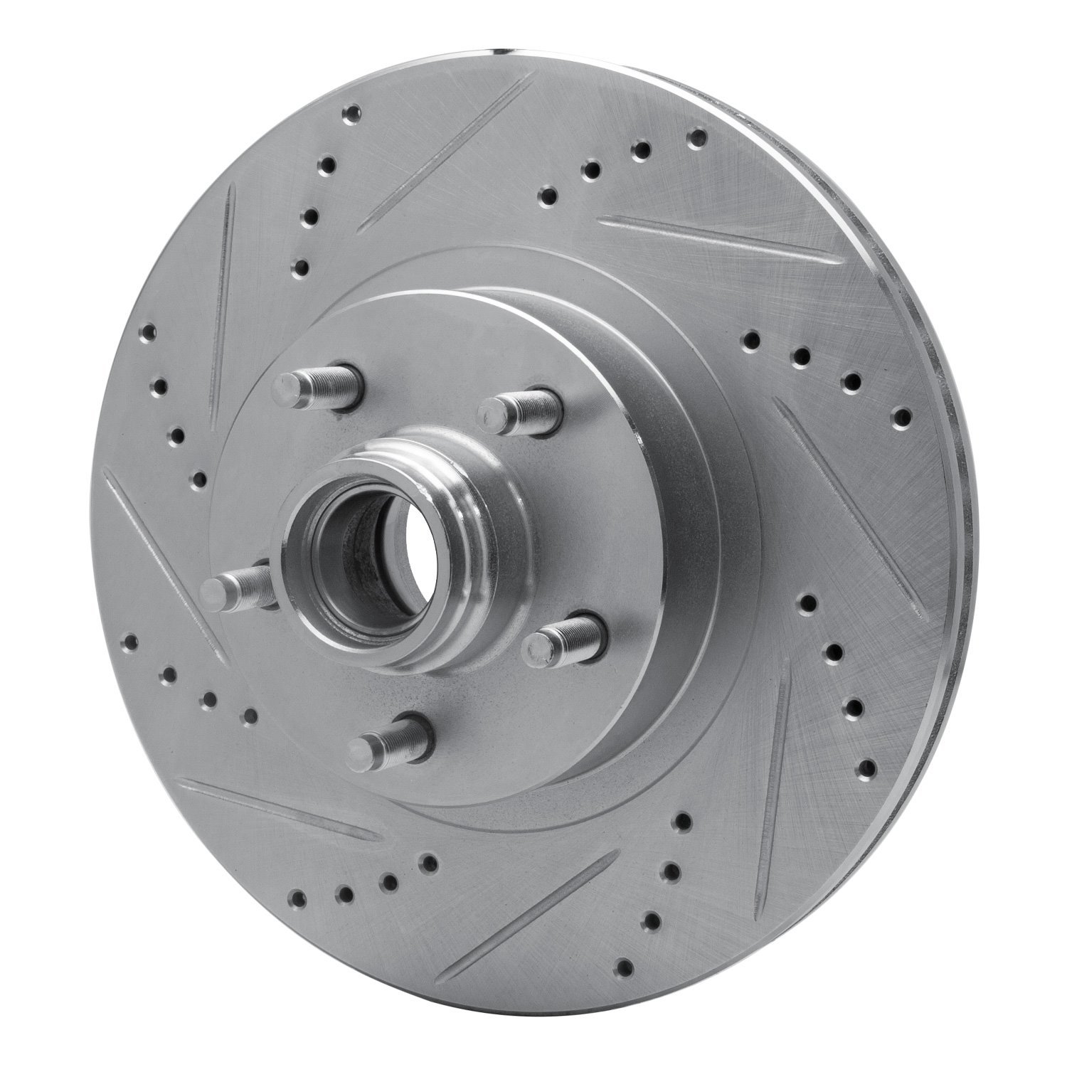 631-54172L Drilled/Slotted Brake Rotor [Silver], 2001-2005 Ford/Lincoln/Mercury/Mazda, Position: Front Left