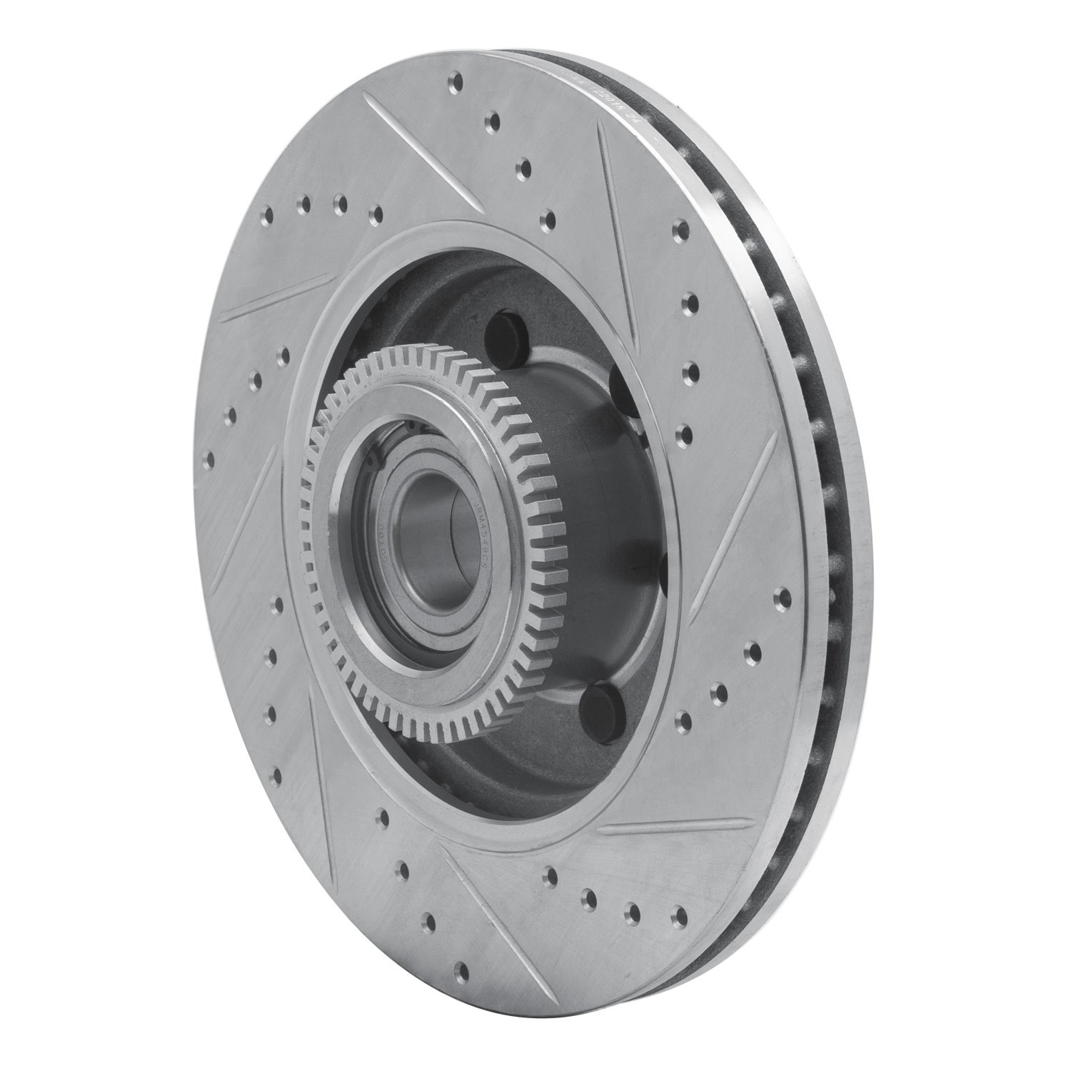 631-54184L Drilled/Slotted Brake Rotor [Silver], 2004-2008 Ford/Lincoln/Mercury/Mazda, Position: Front Left