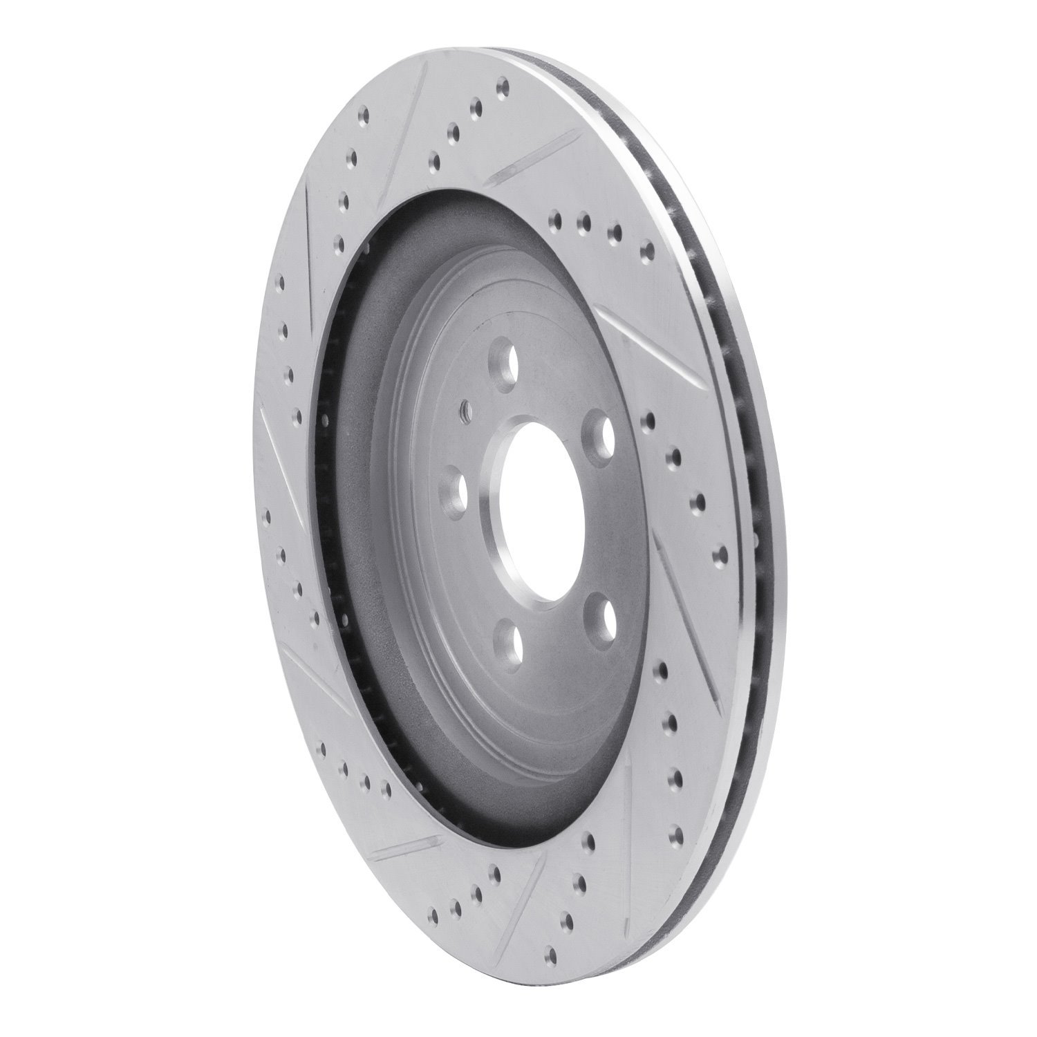 631-54222R Drilled/Slotted Brake Rotor [Silver], 2013-2019 Ford/Lincoln/Mercury/Mazda, Position: Rear Right