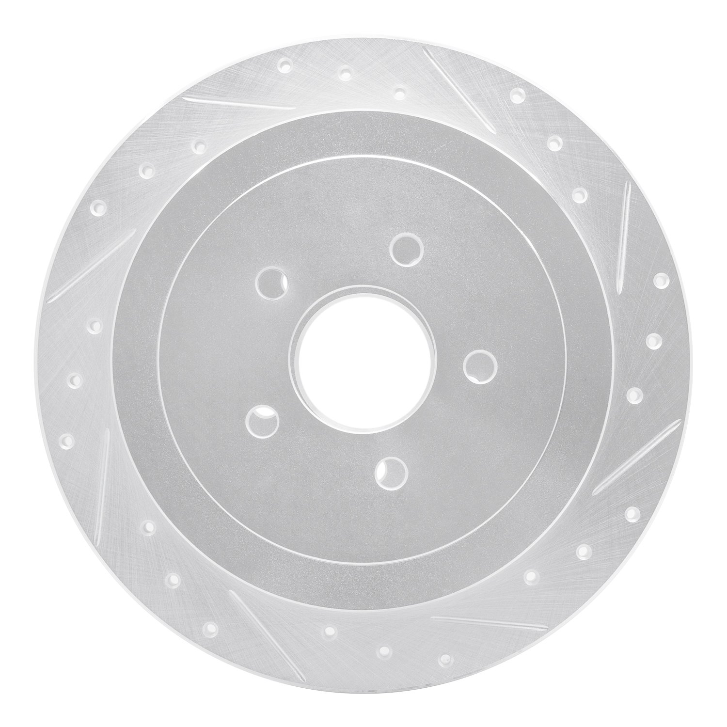 631-55004R Drilled/Slotted Brake Rotor [Silver], 2003-2011 Ford/Lincoln/Mercury/Mazda, Position: Rear Right