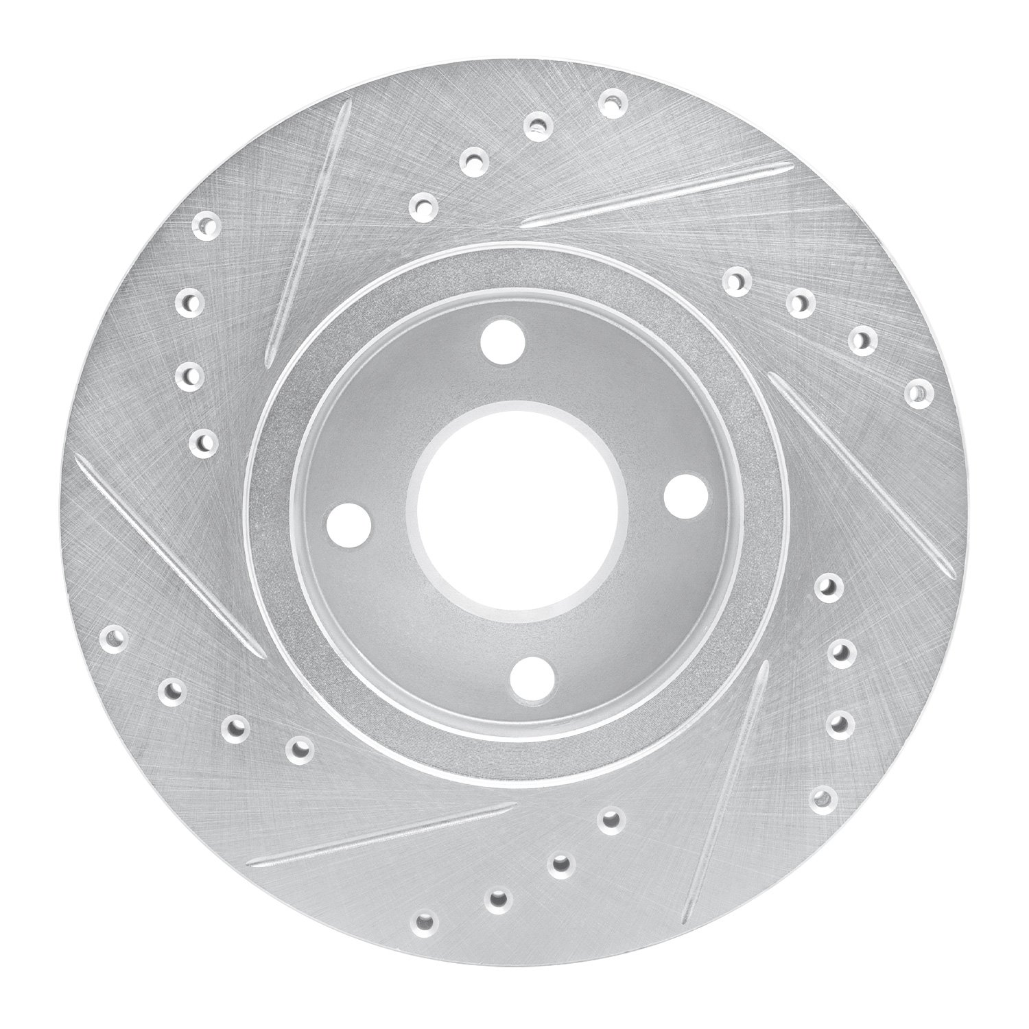 631-56017R Drilled/Slotted Brake Rotor [Silver], 1998-2002 Ford/Lincoln/Mercury/Mazda, Position: Front Right