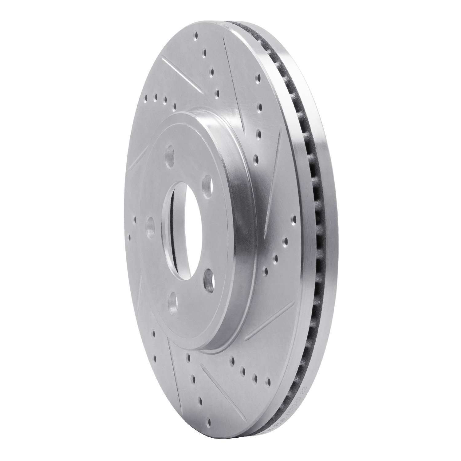 631-56019R Drilled/Slotted Brake Rotor [Silver], 2003-2011 Ford/Lincoln/Mercury/Mazda, Position: Front Right