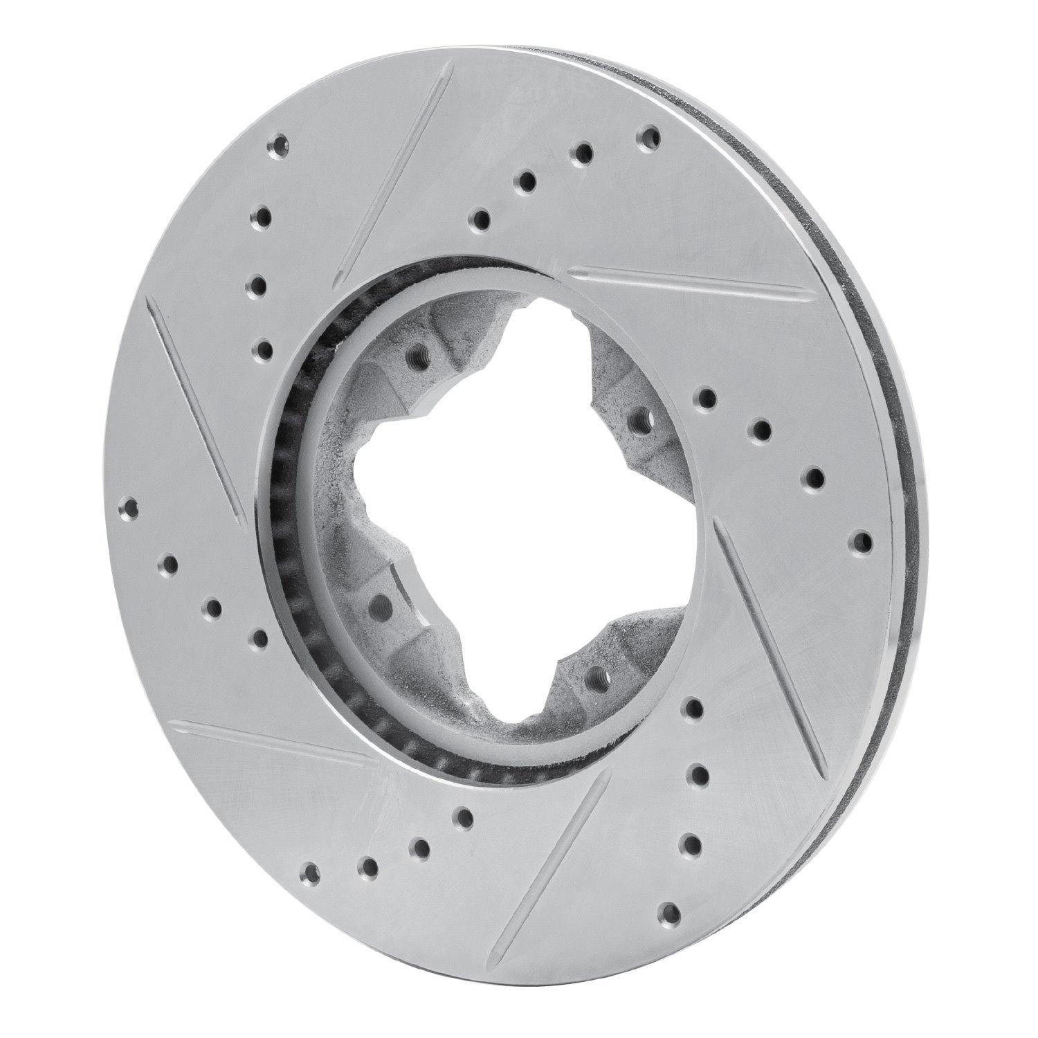 631-58006R Drilled/Slotted Brake Rotor [Silver], 1992-1998 Acura/Honda, Position: Front Right