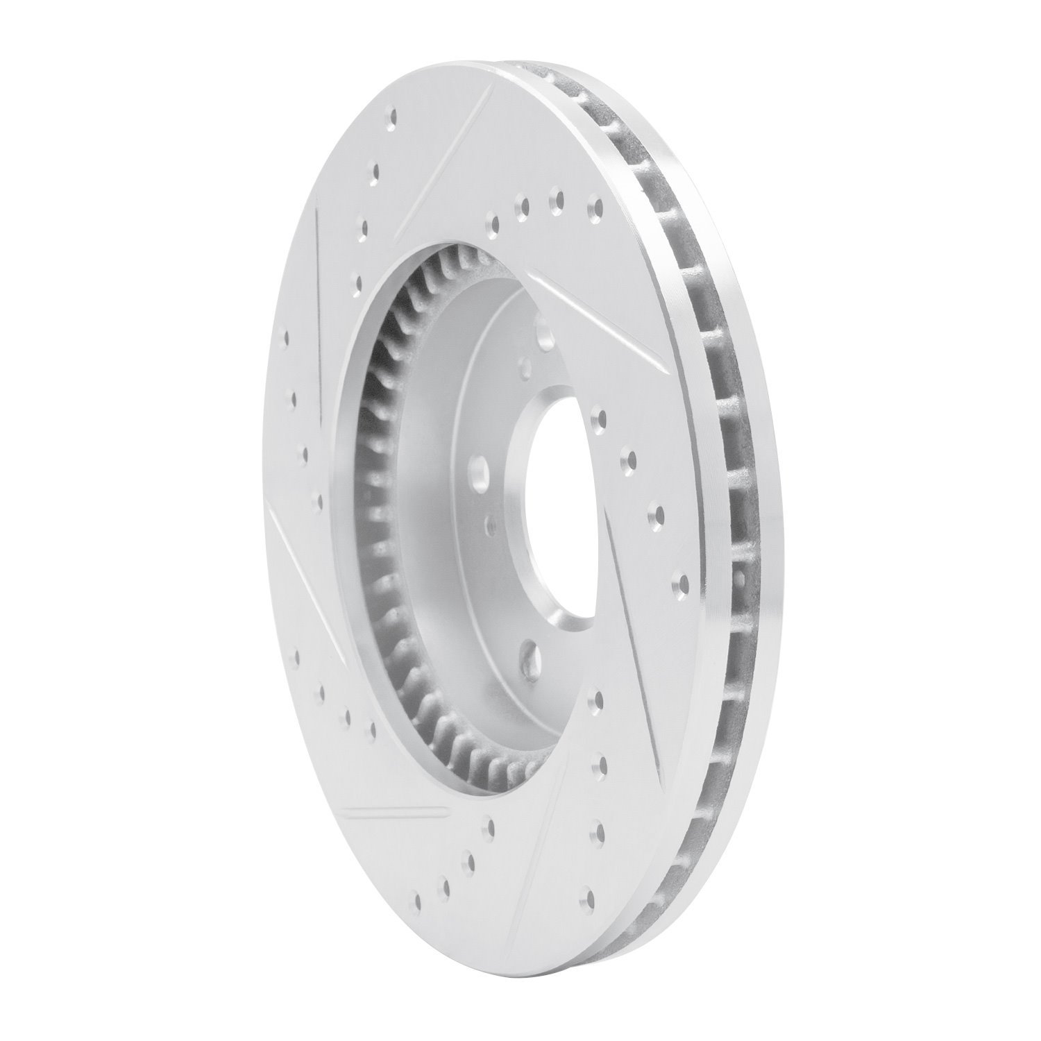631-58008R Drilled/Slotted Brake Rotor [Silver], 1993-1995 Acura/Honda, Position: Front Right