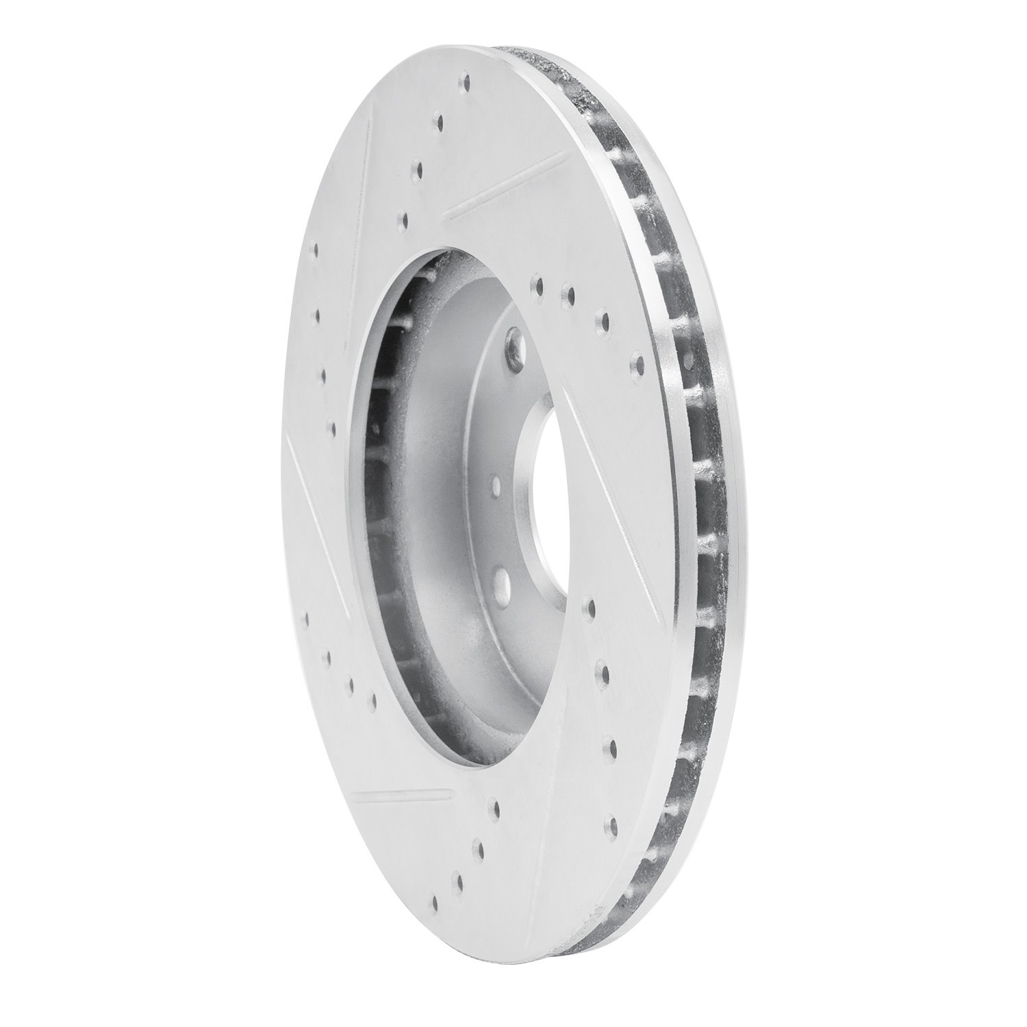 631-58010R Drilled/Slotted Brake Rotor [Silver], 1998-1999 Acura/Honda, Position: Front Right