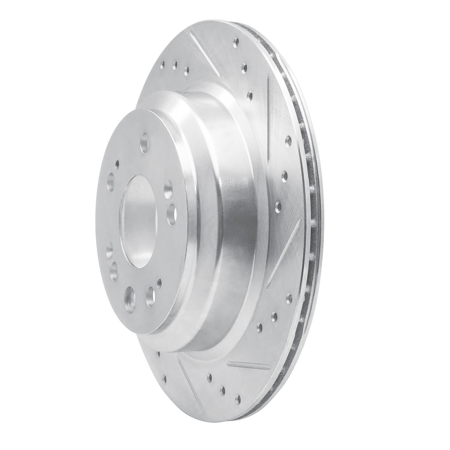 631-58022R Drilled/Slotted Brake Rotor [Silver], 2005-2012 Acura/Honda, Position: Rear Right