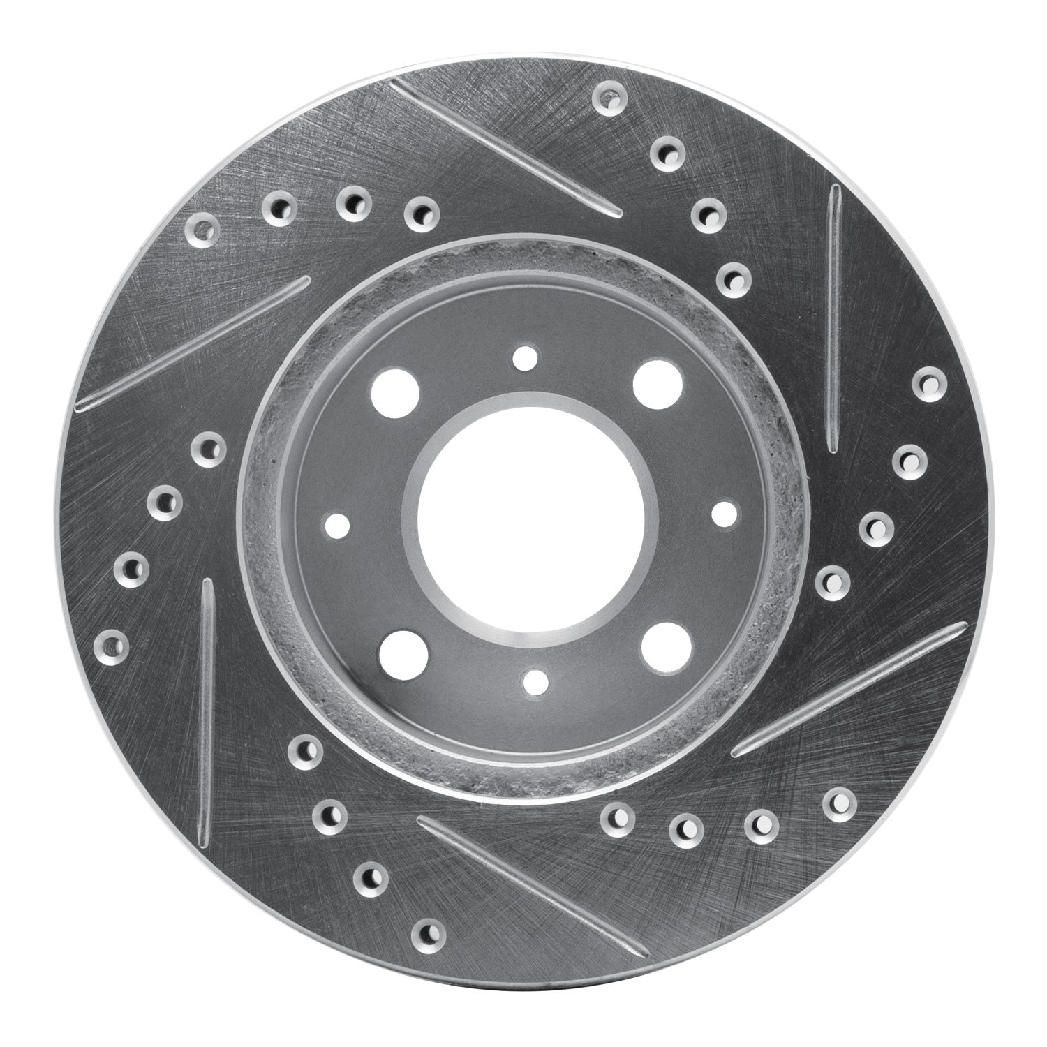 631-59011L Drilled/Slotted Brake Rotor [Silver], 1984-1990 Acura/Honda, Position: Front Left