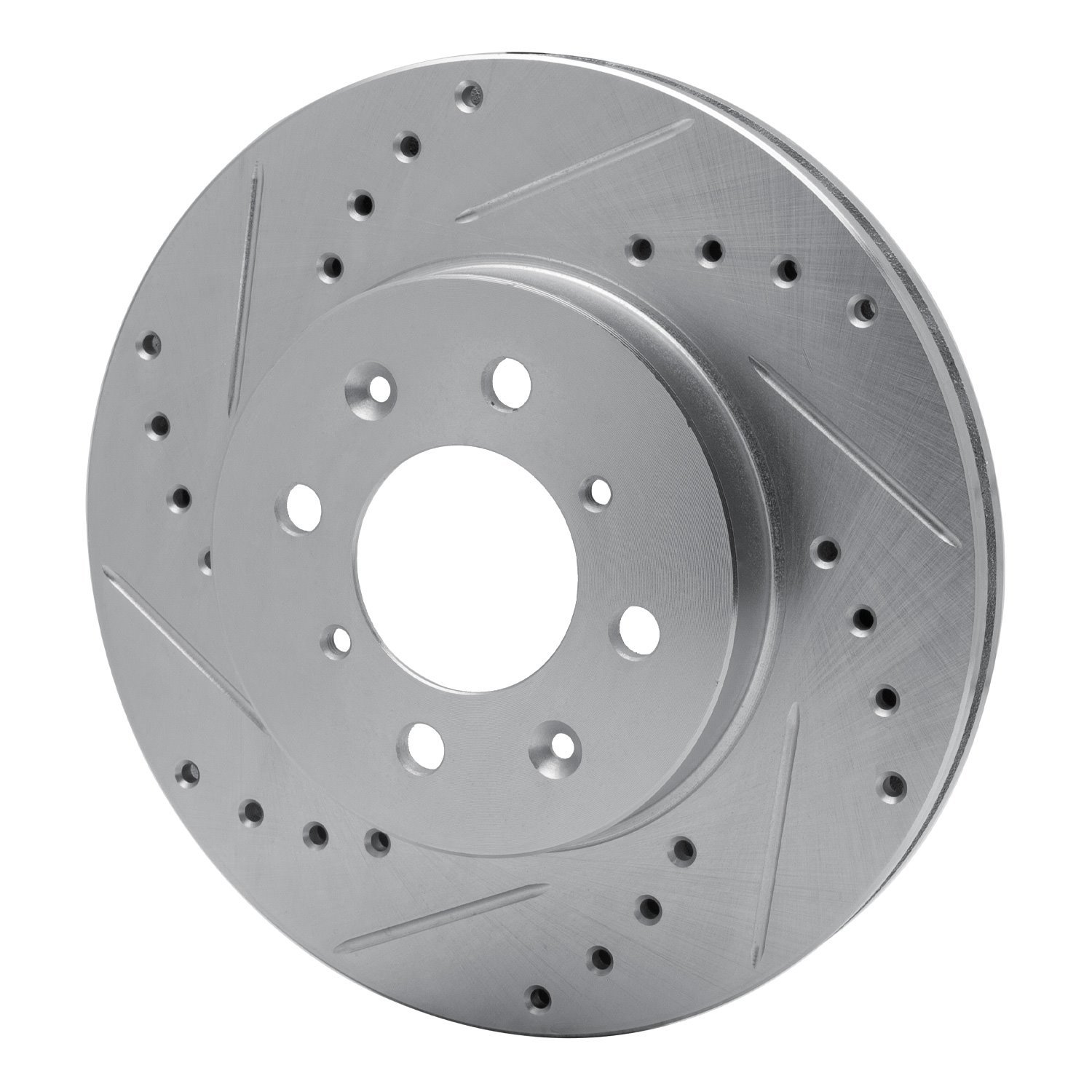 631-59016L Drilled/Slotted Brake Rotor [Silver], 1990-2014 Acura/Honda, Position: Front Left
