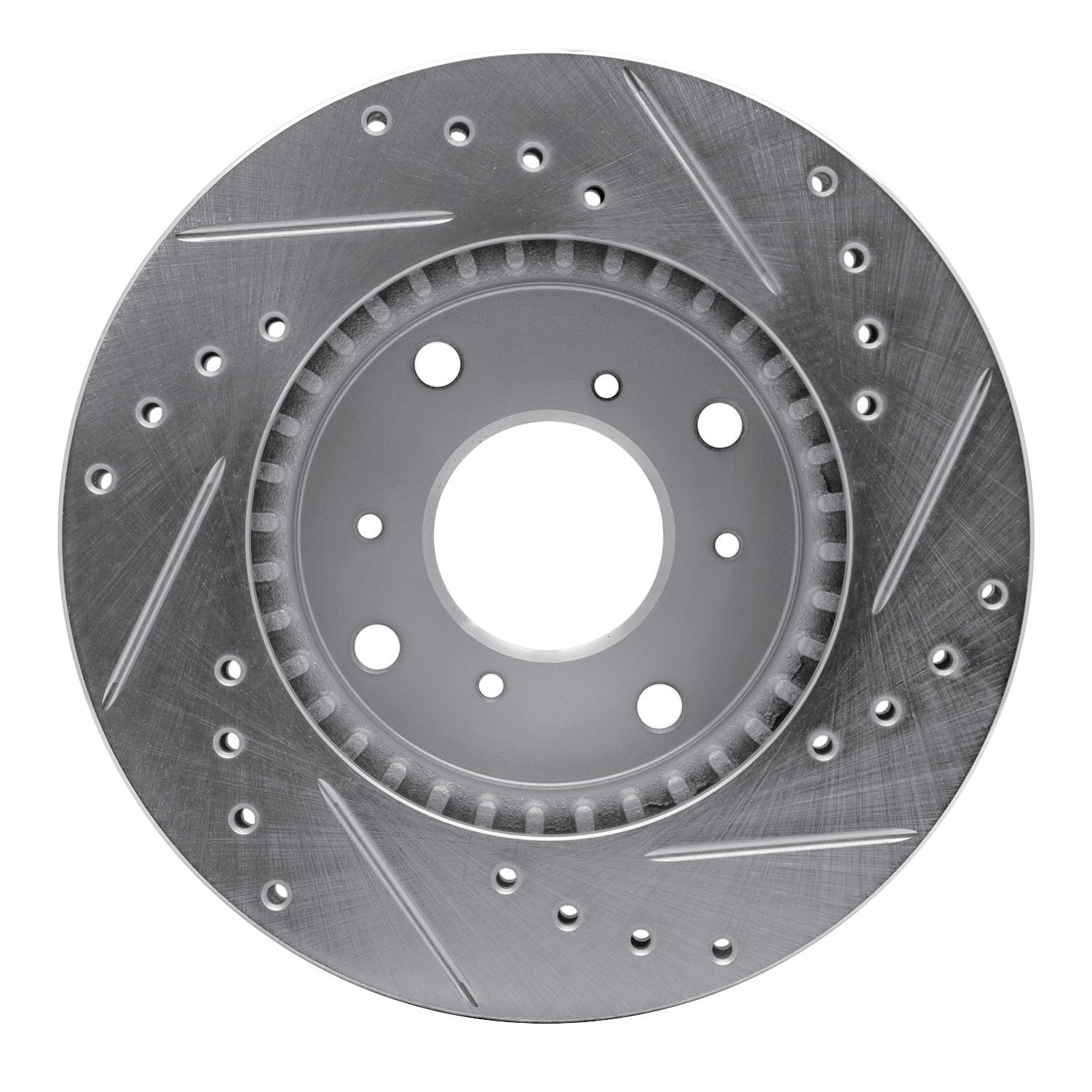 631-59023L Drilled/Slotted Brake Rotor [Silver], 1998-2002 Acura/Honda, Position: Front Left