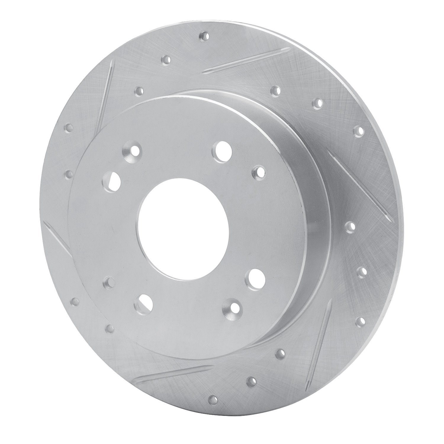631-59025L Drilled/Slotted Brake Rotor [Silver], 1998-2002 Acura/Honda, Position: Rear Left