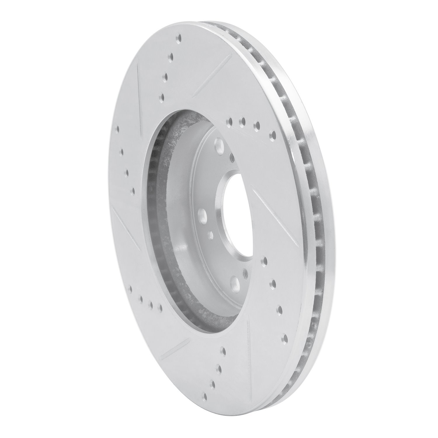 631-59037R Drilled/Slotted Brake Rotor [Silver], Fits Select Acura/Honda, Position: Front Right