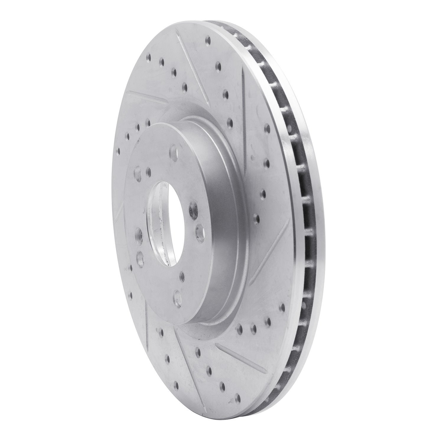 631-59045R Drilled/Slotted Brake Rotor [Silver], 2002-2015 Acura/Honda, Position: Front Right