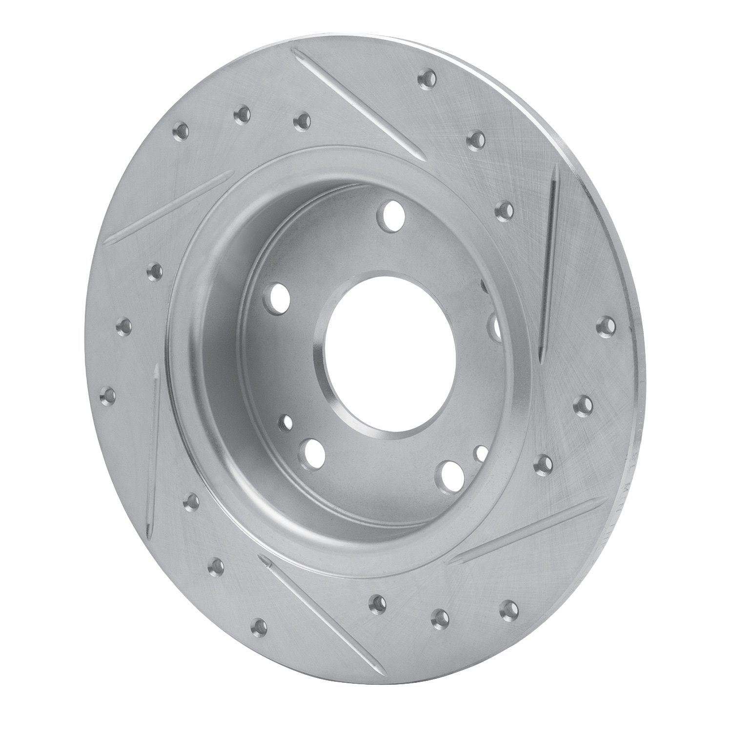 631-59059L Drilled/Slotted Brake Rotor [Silver], Fits Select Acura/Honda, Position: Rear Left