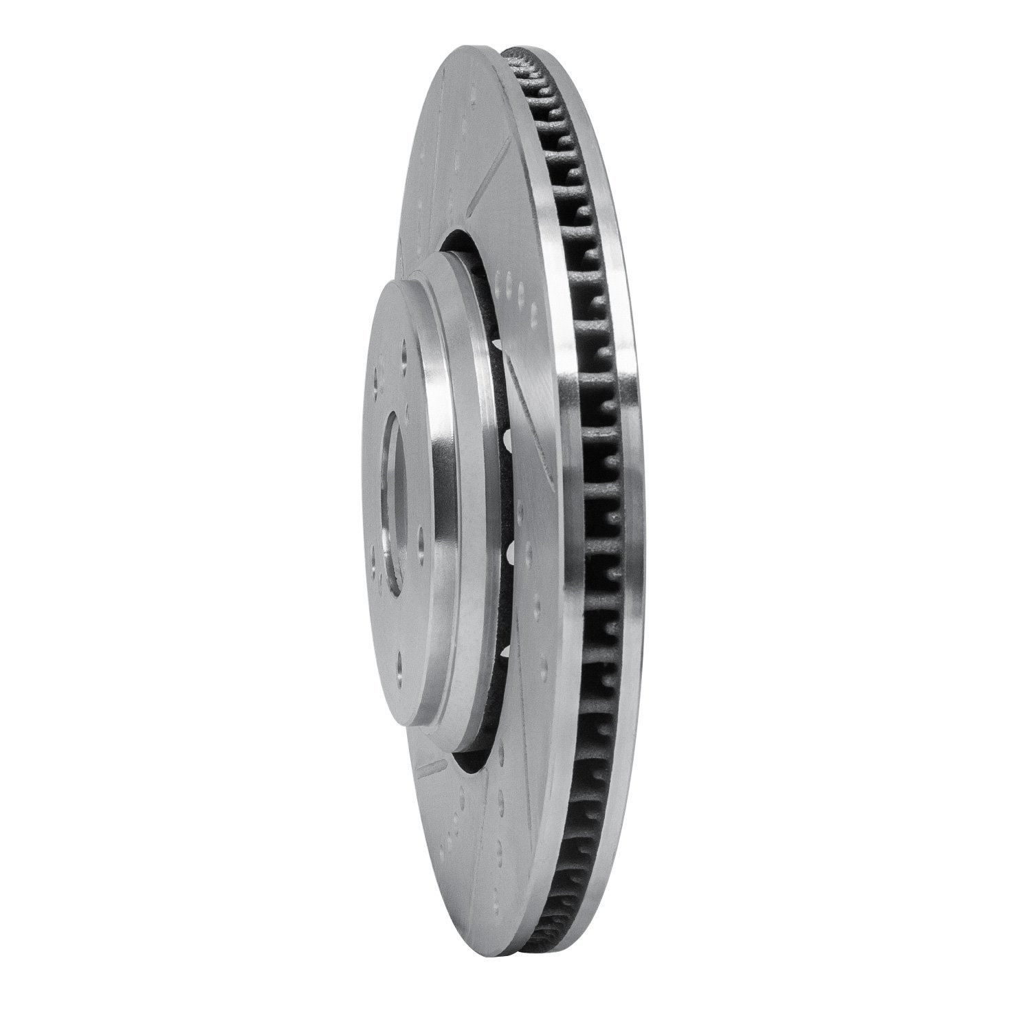 631-59063L Drilled/Slotted Brake Rotor [Silver], Fits Select Acura/Honda, Position: Front Left