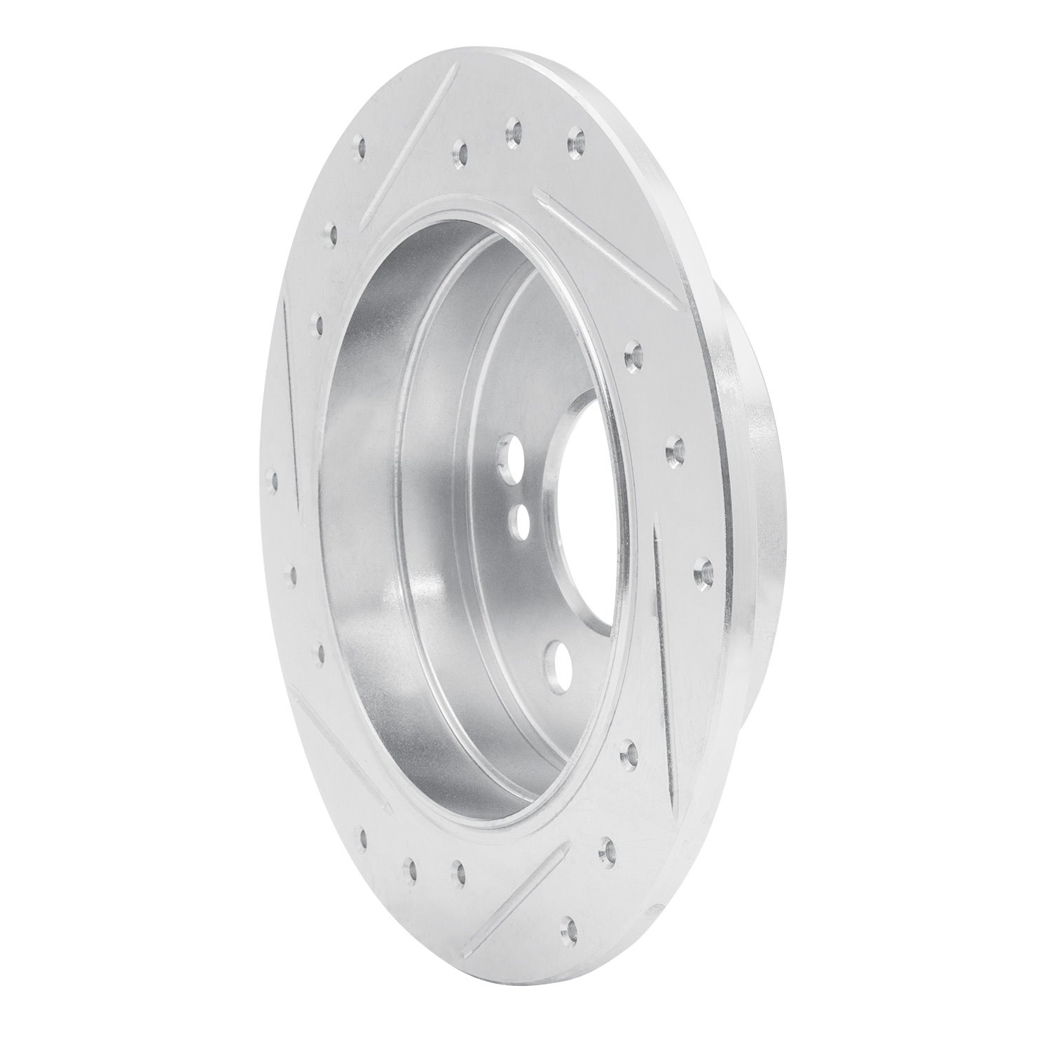 631-63015R Drilled/Slotted Brake Rotor [Silver], 1983-1995 Mercedes-Benz, Position: Rear Right