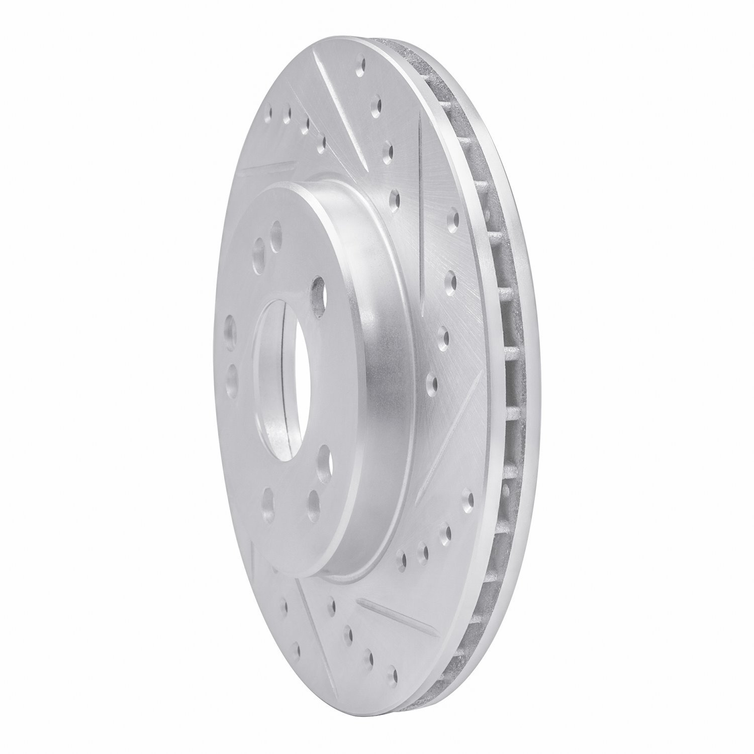631-63016R Drilled/Slotted Brake Rotor [Silver], 1984-1995 Mercedes-Benz, Position: Front Right