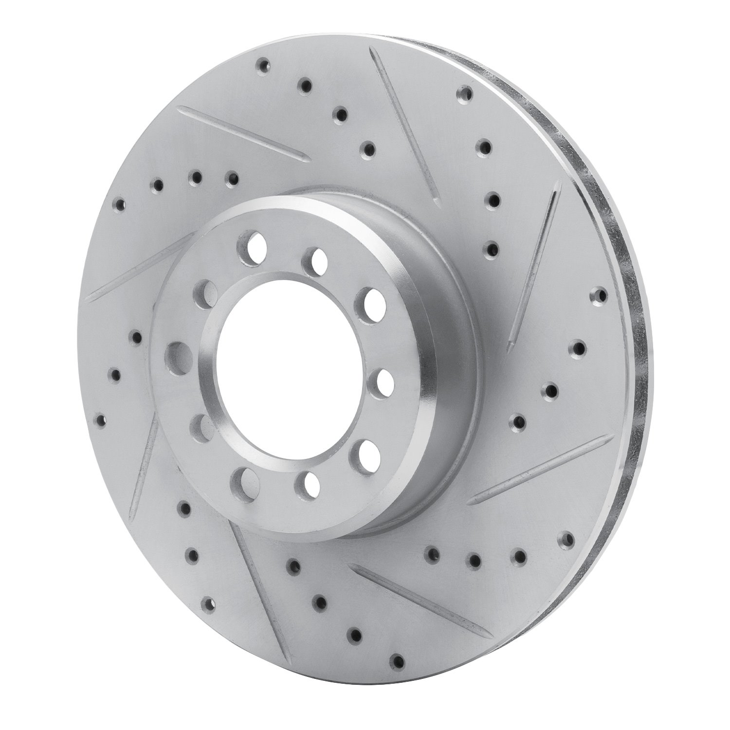 631-63017R Drilled/Slotted Brake Rotor [Silver], 1985-1991 Mercedes-Benz, Position: Front Right