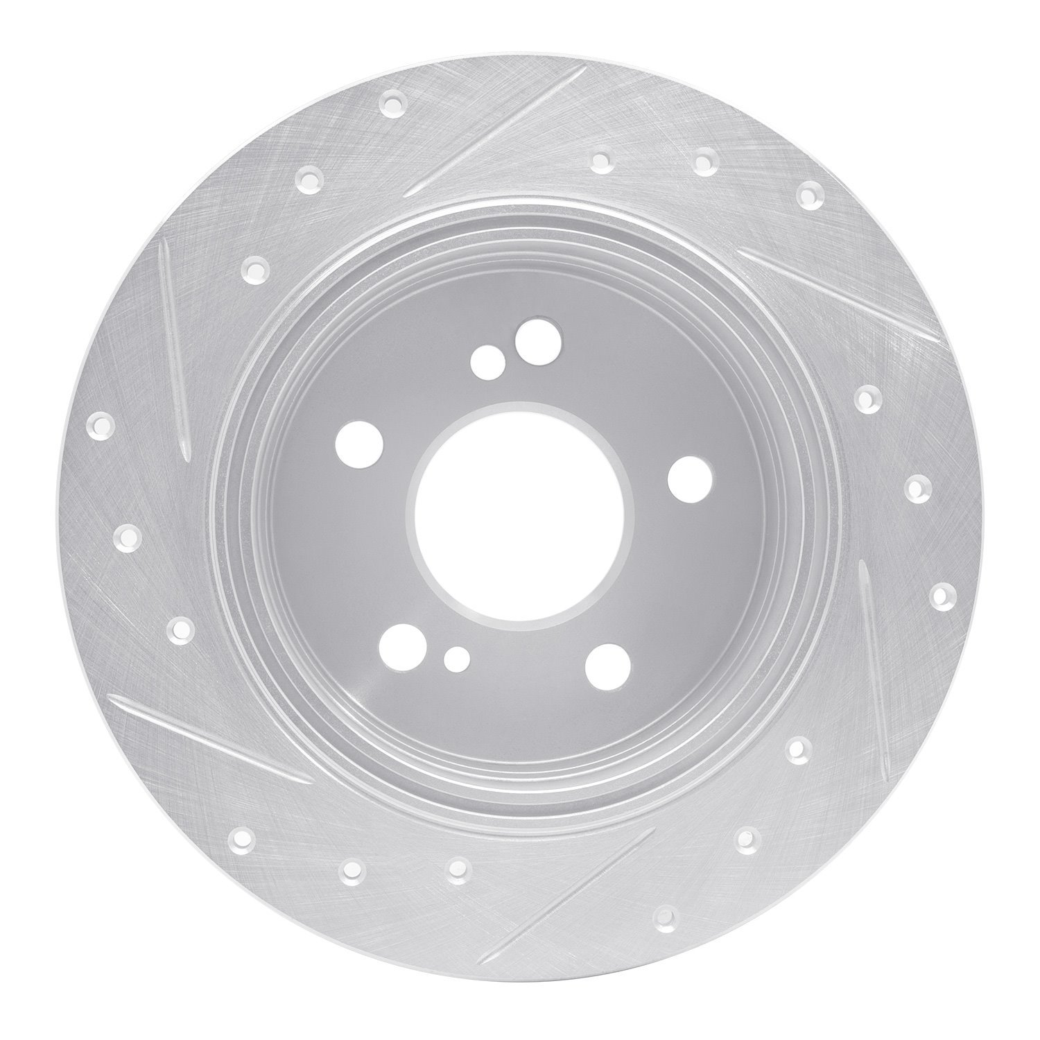 631-63018R Drilled/Slotted Brake Rotor [Silver], 1990-1995 Mercedes-Benz, Position: Rear Right