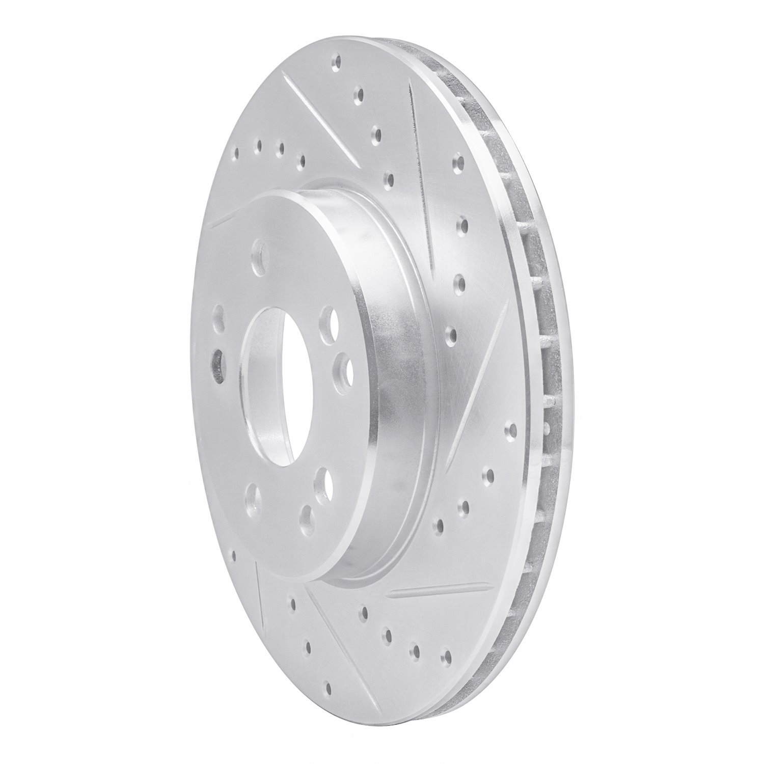 631-63020R Drilled/Slotted Brake Rotor [Silver], 1990-1995 Mercedes-Benz, Position: Front Right