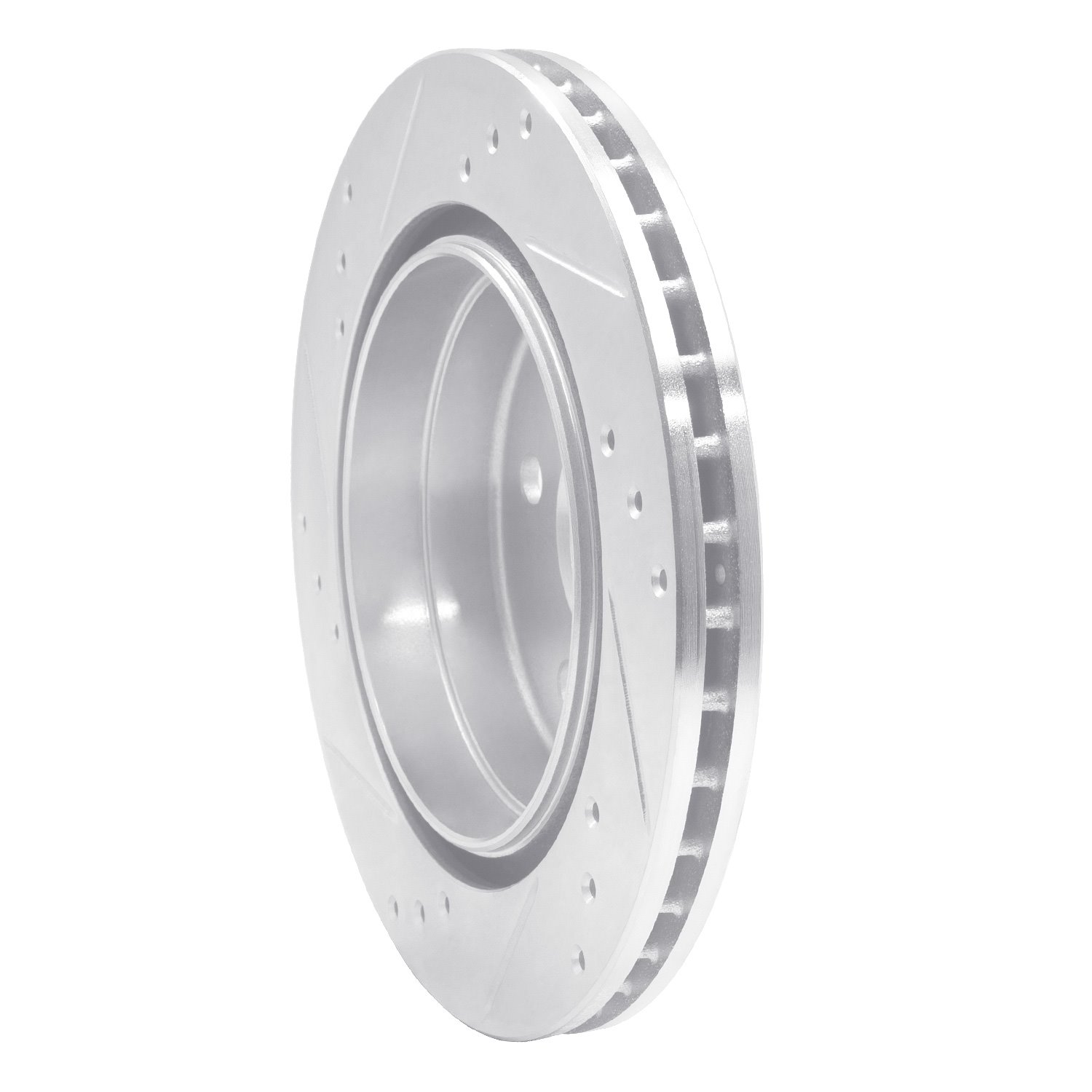 631-63025R Drilled/Slotted Brake Rotor [Silver], 1992-1994 Mercedes-Benz, Position: Rear Right