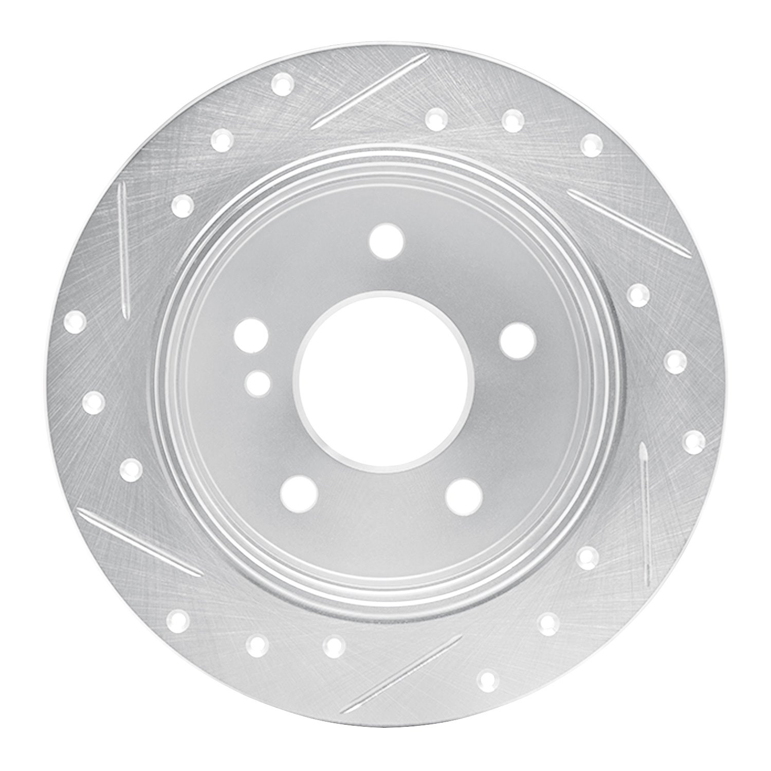 631-63027R Drilled/Slotted Brake Rotor [Silver], 1994-1998 Mercedes-Benz, Position: Rear Right
