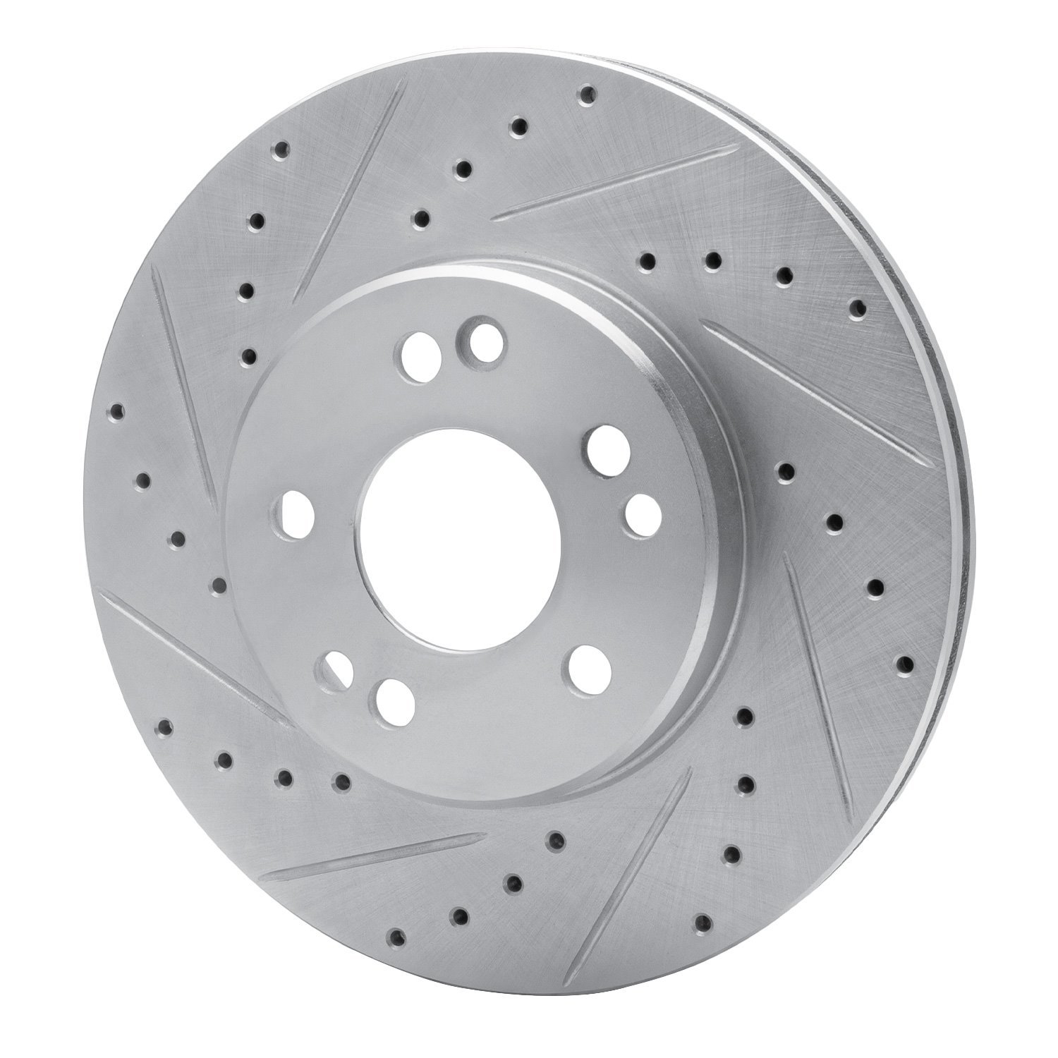 Drilled/Slotted Brake Rotor [Silver], 1990-1995 Mercedes-Benz