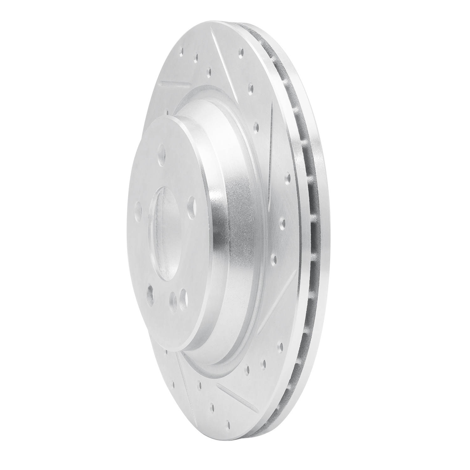 631-63034R Drilled/Slotted Brake Rotor [Silver], 2000-2006 Mercedes-Benz, Position: Rear Right