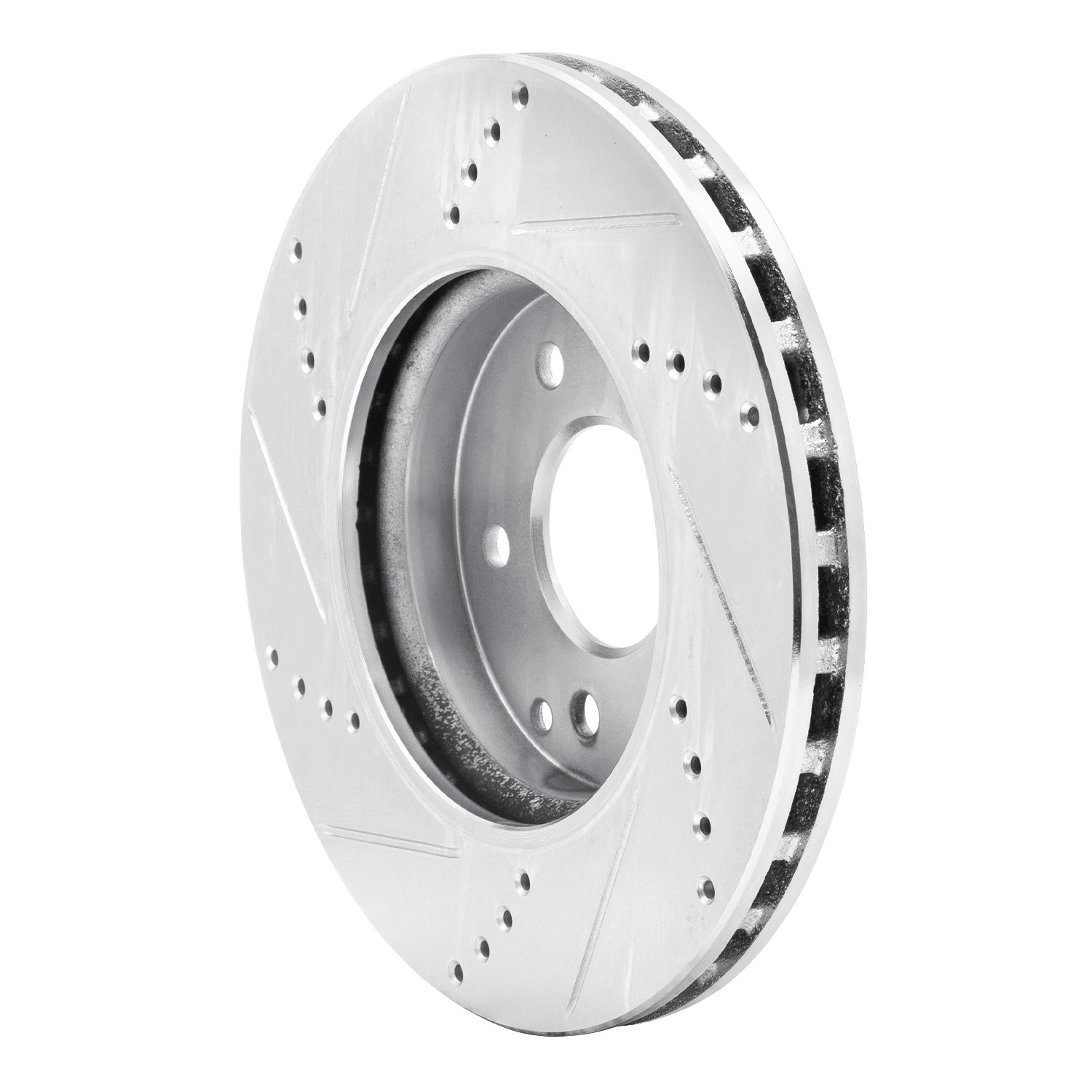 631-63047R Drilled/Slotted Brake Rotor [Silver], 1996-2015 Mercedes-Benz, Position: Front Right