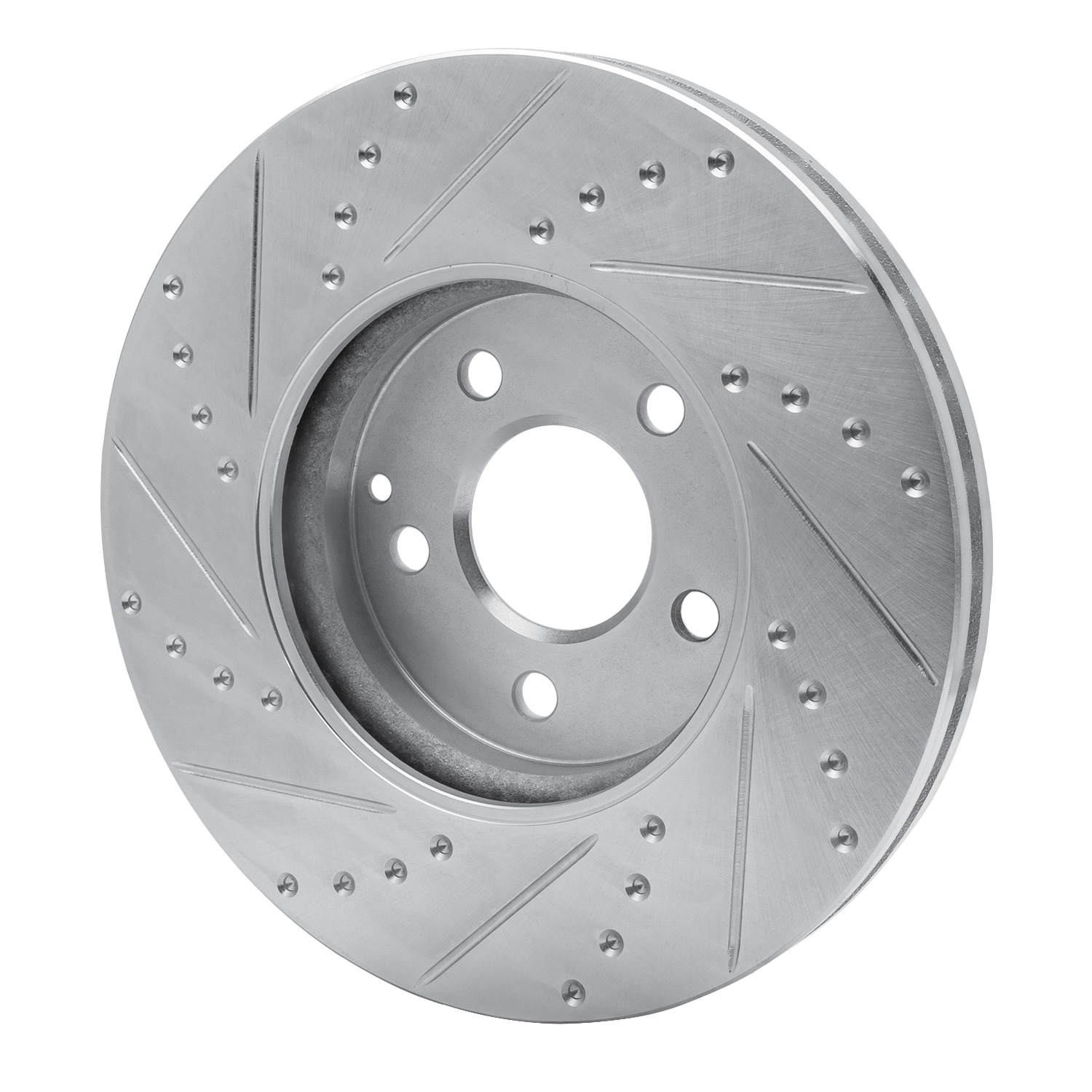 631-63072R Drilled/Slotted Brake Rotor [Silver], 2004-2009 Mercedes-Benz, Position: Front Right