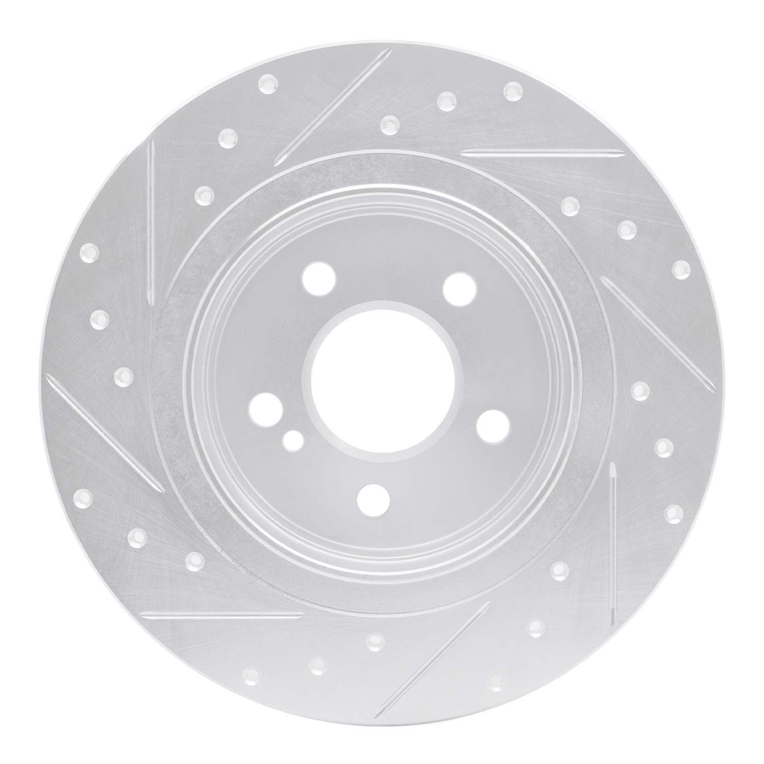 631-63086R Drilled/Slotted Brake Rotor [Silver], 2008-2015 Mercedes-Benz, Position: Rear Right